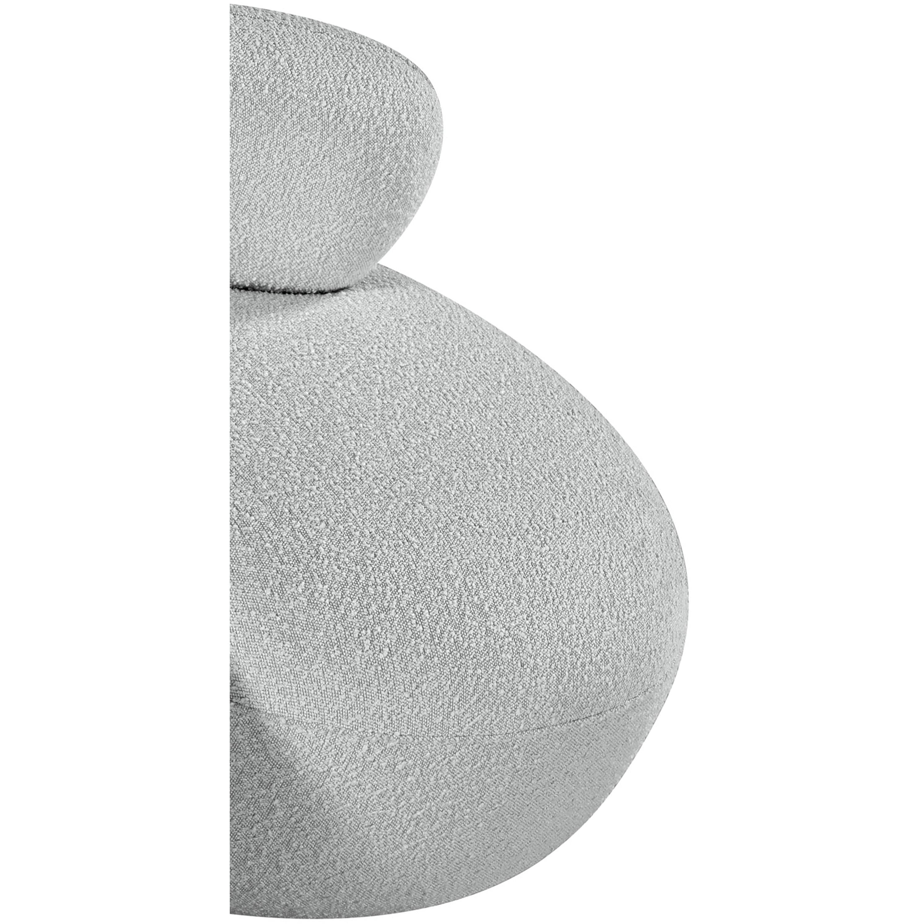 Meridian Venti Grey Boucle Fabric Chair