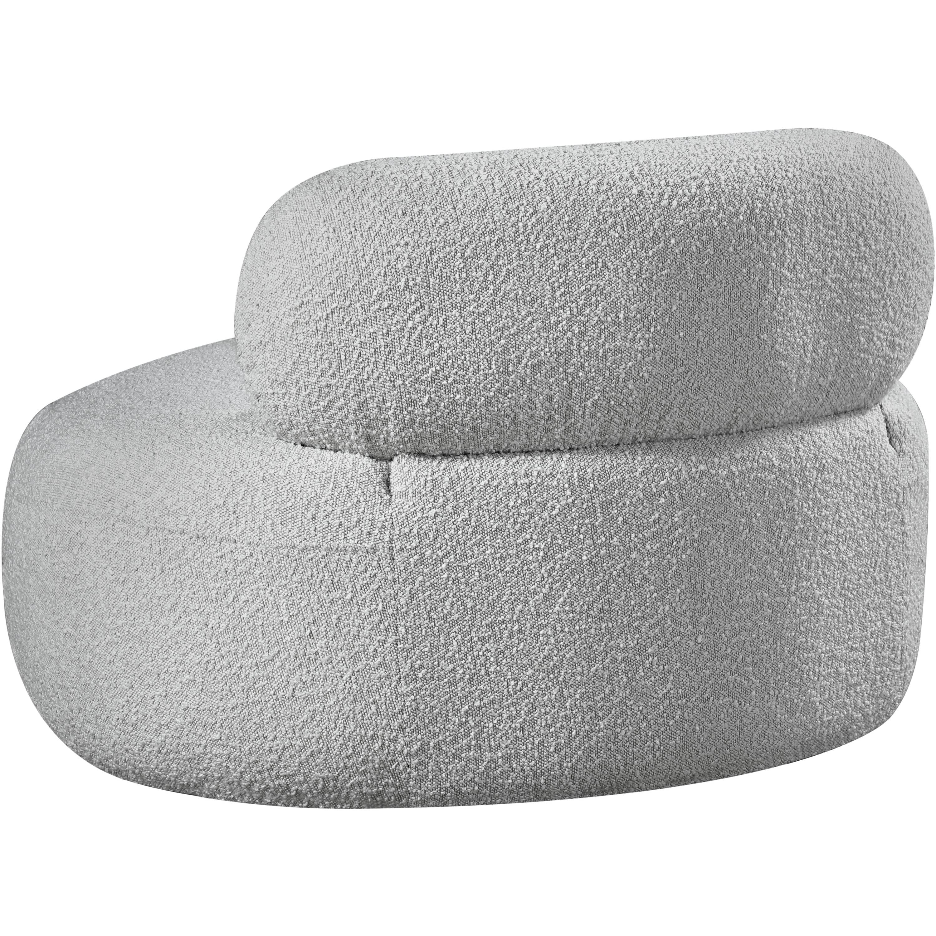 Meridian Venti Grey Boucle Fabric Chair