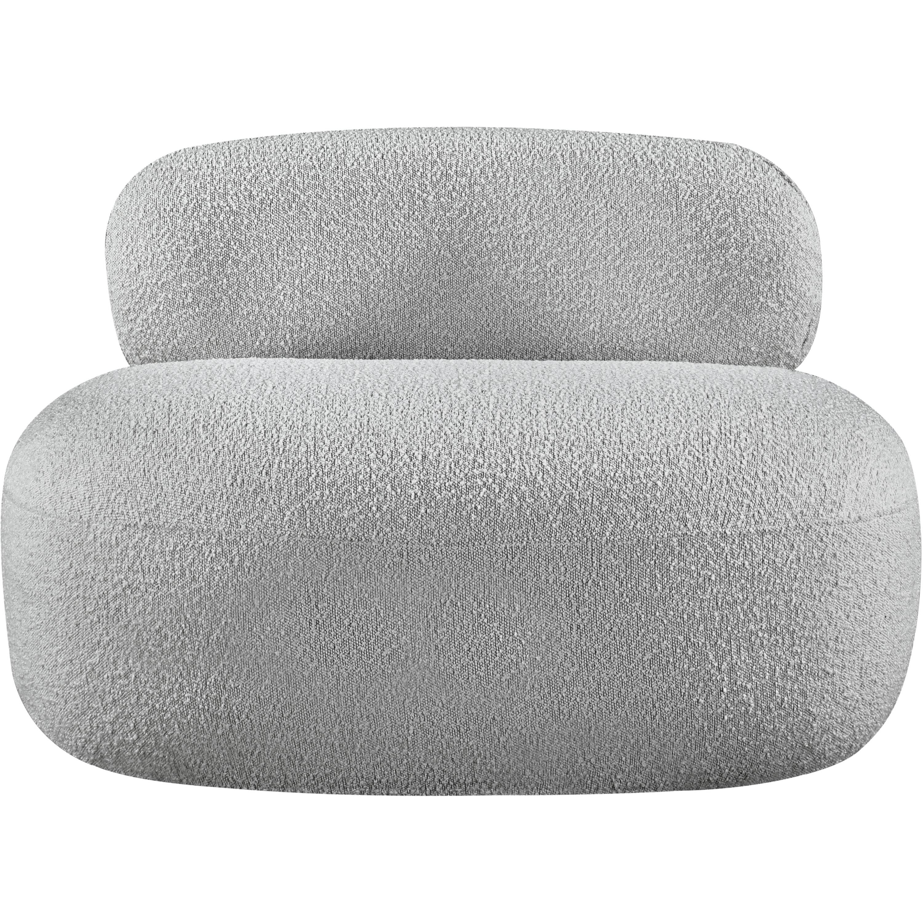 Meridian Venti Grey Boucle Fabric Chair