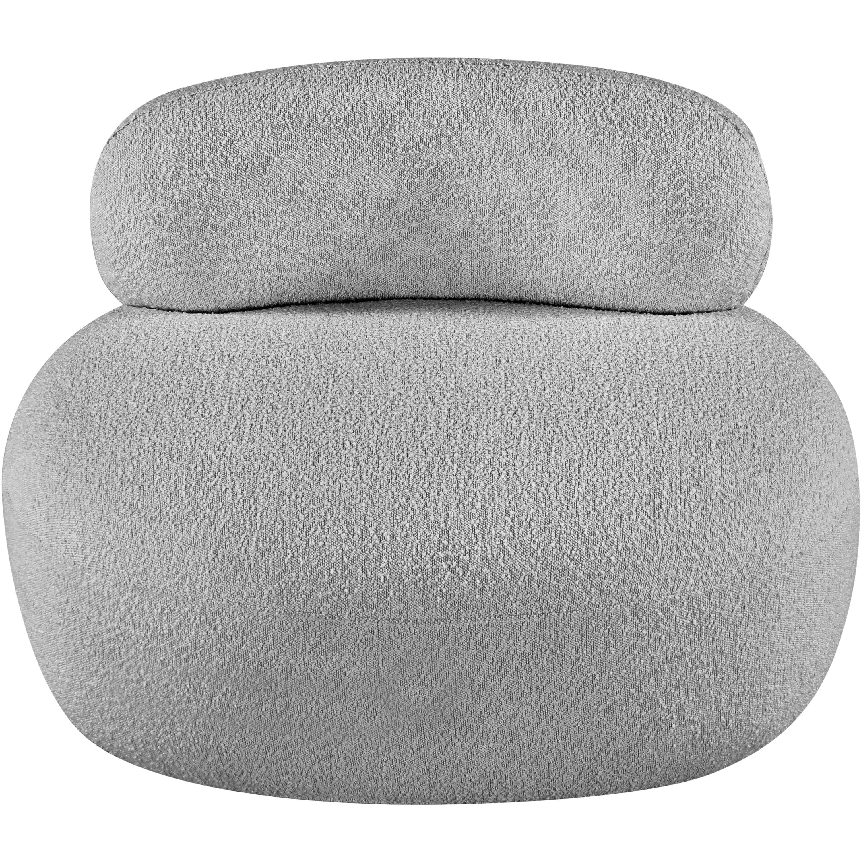 Meridian Venti Grey Boucle Fabric Chair