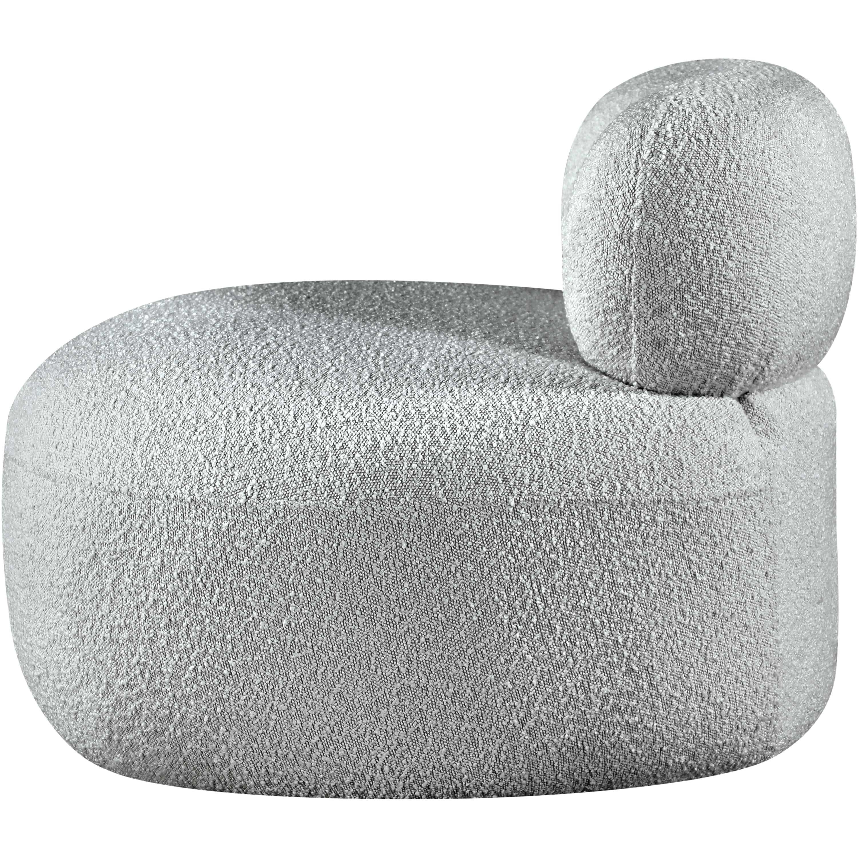 Meridian Venti Grey Boucle Fabric Chair