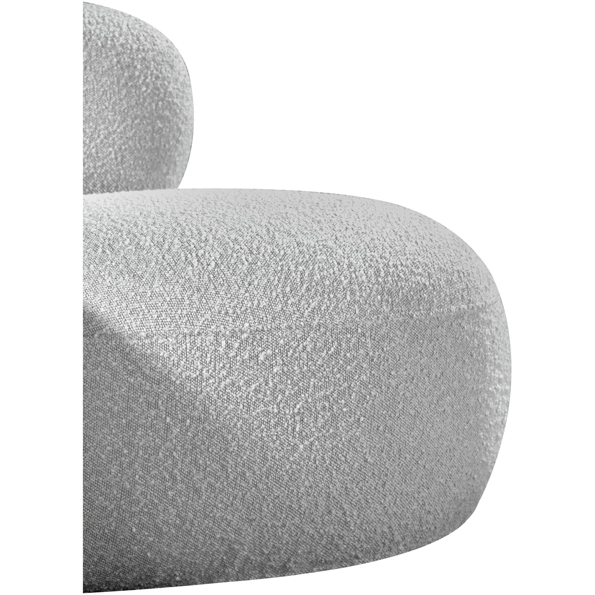 Meridian Venti Grey Boucle Fabric Chair