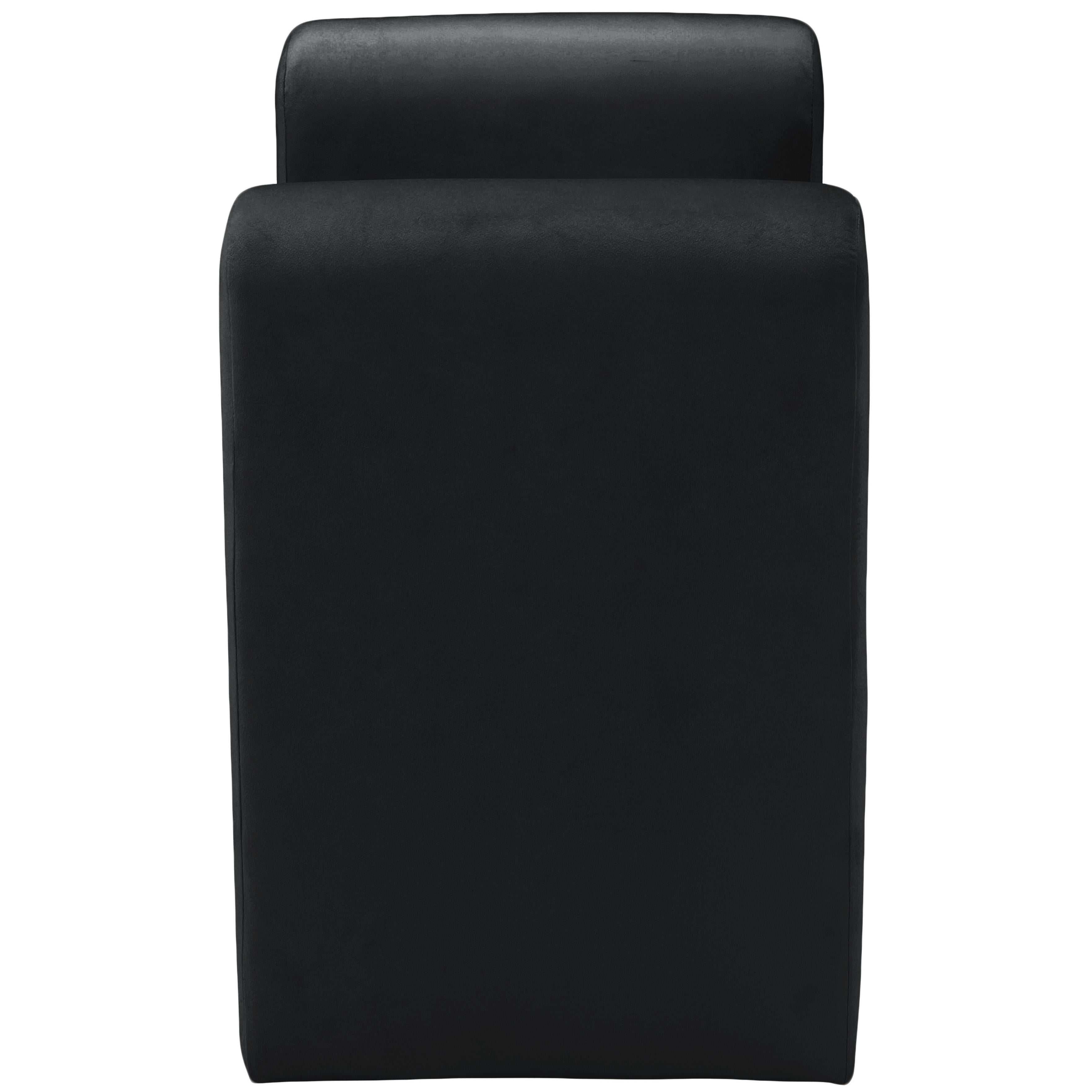 Meridian Sloan Black Velvet Bench