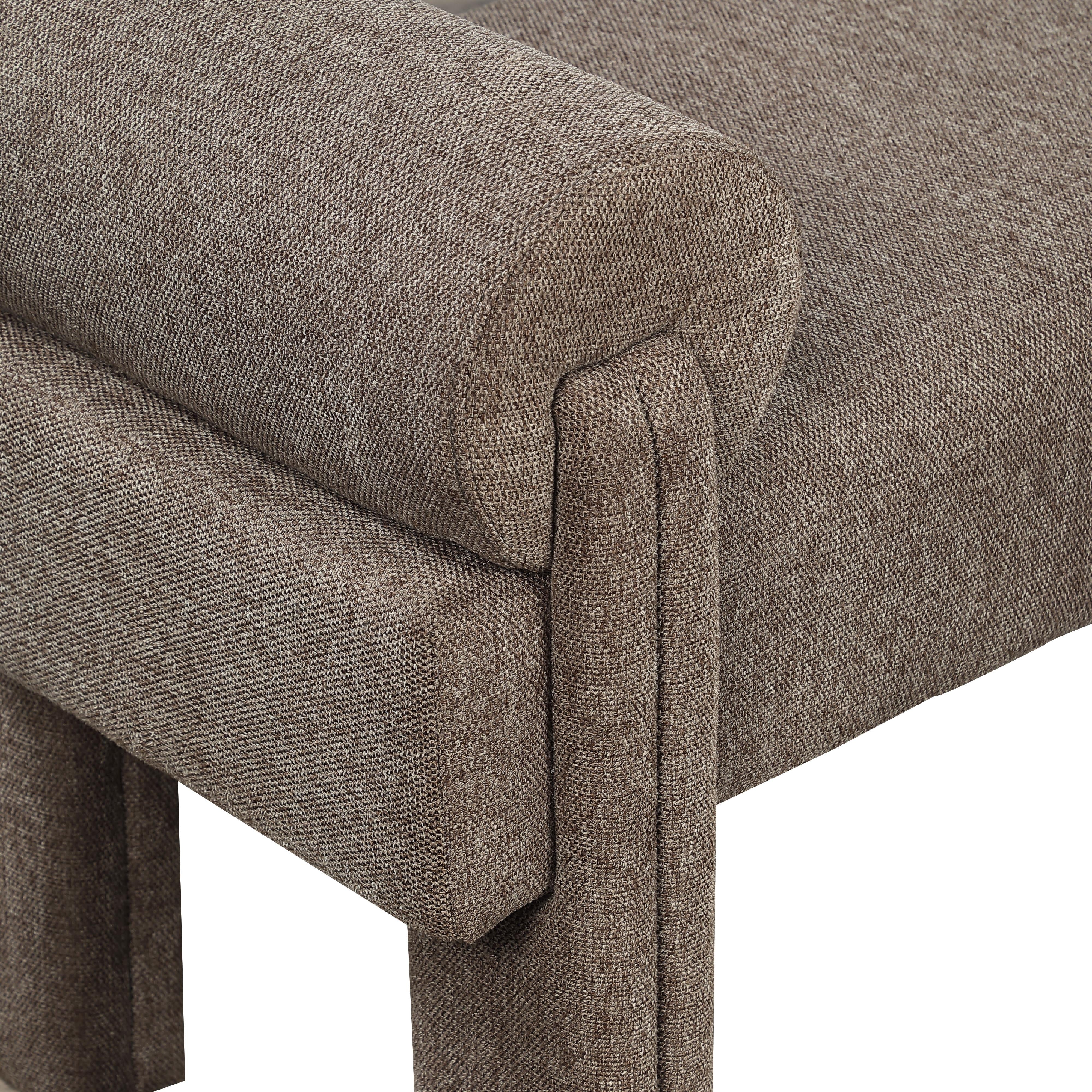 Meridian Stefano Brown Polyester Fabric Bench