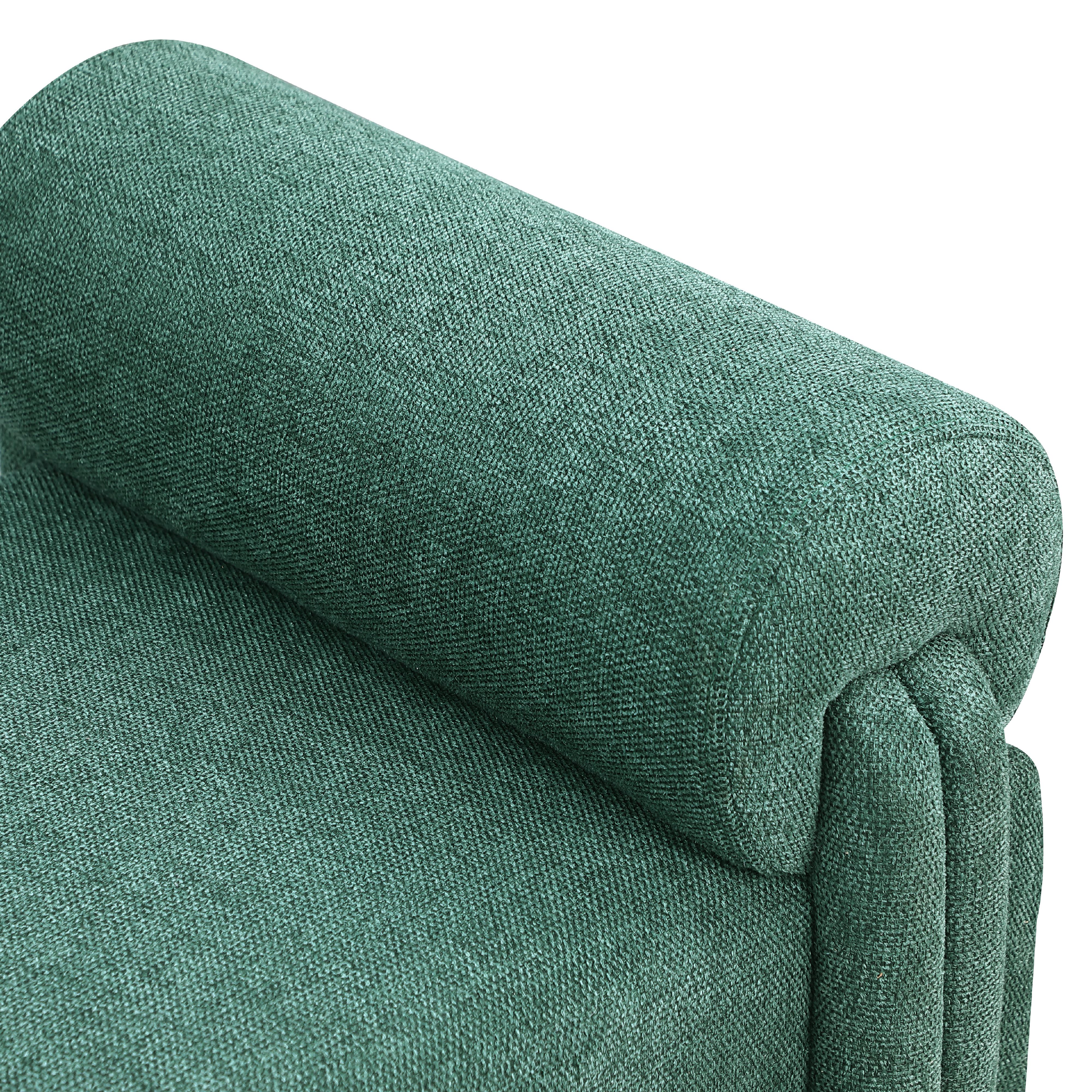 Meridian Stefano Green Polyester Fabric Bench