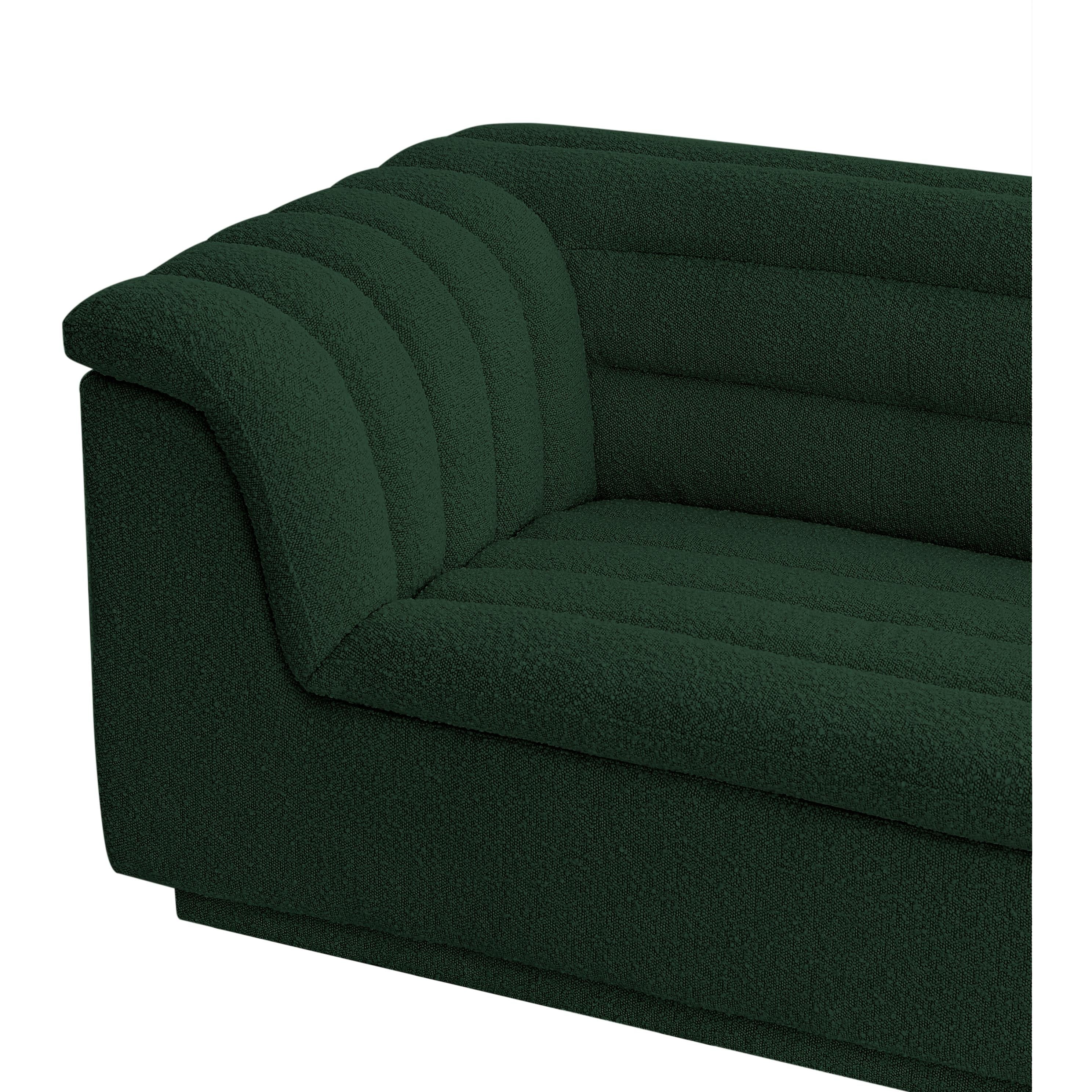 Meridian Cascade Green Boucle Fabric Chair