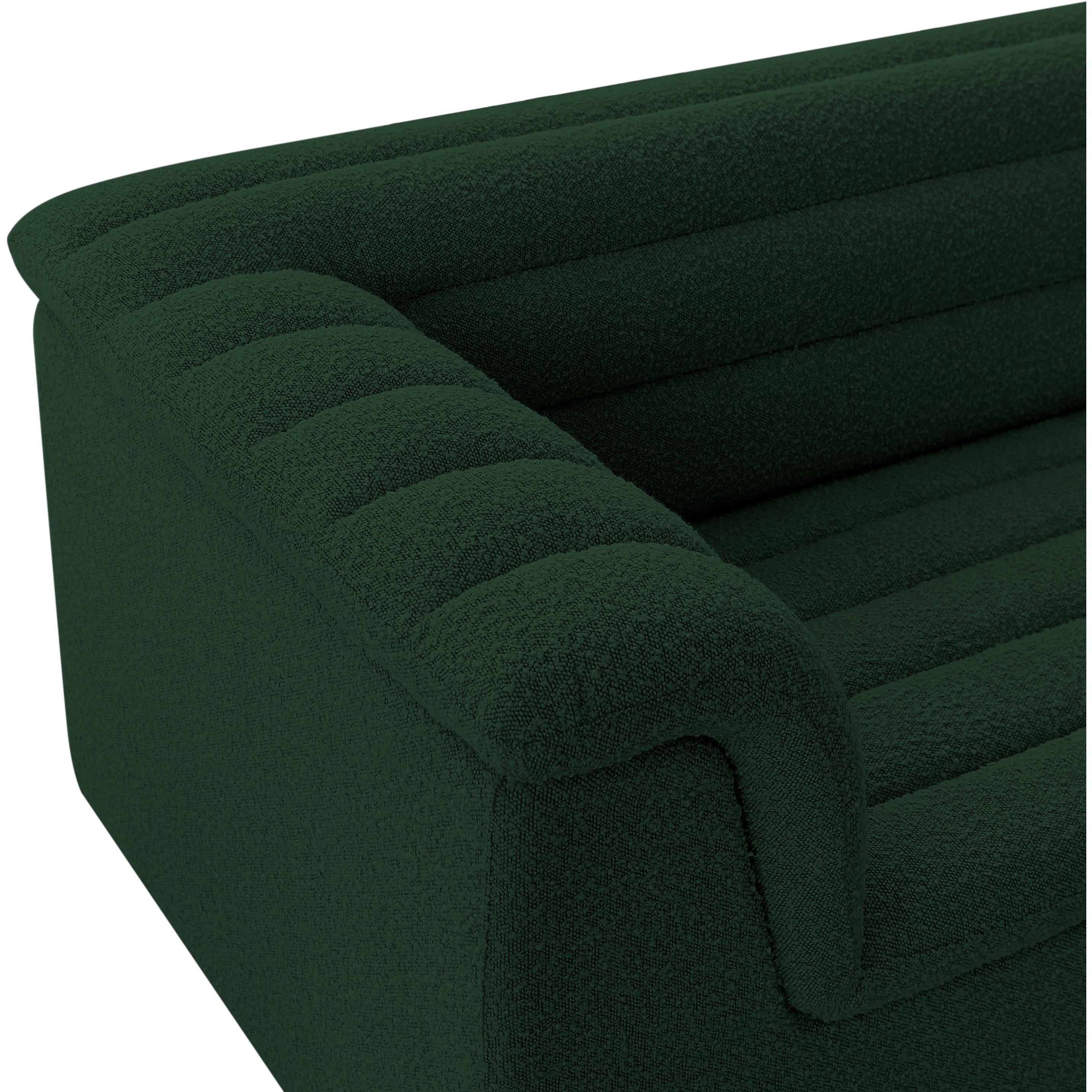 Meridian Cascade Green Boucle Fabric Chair