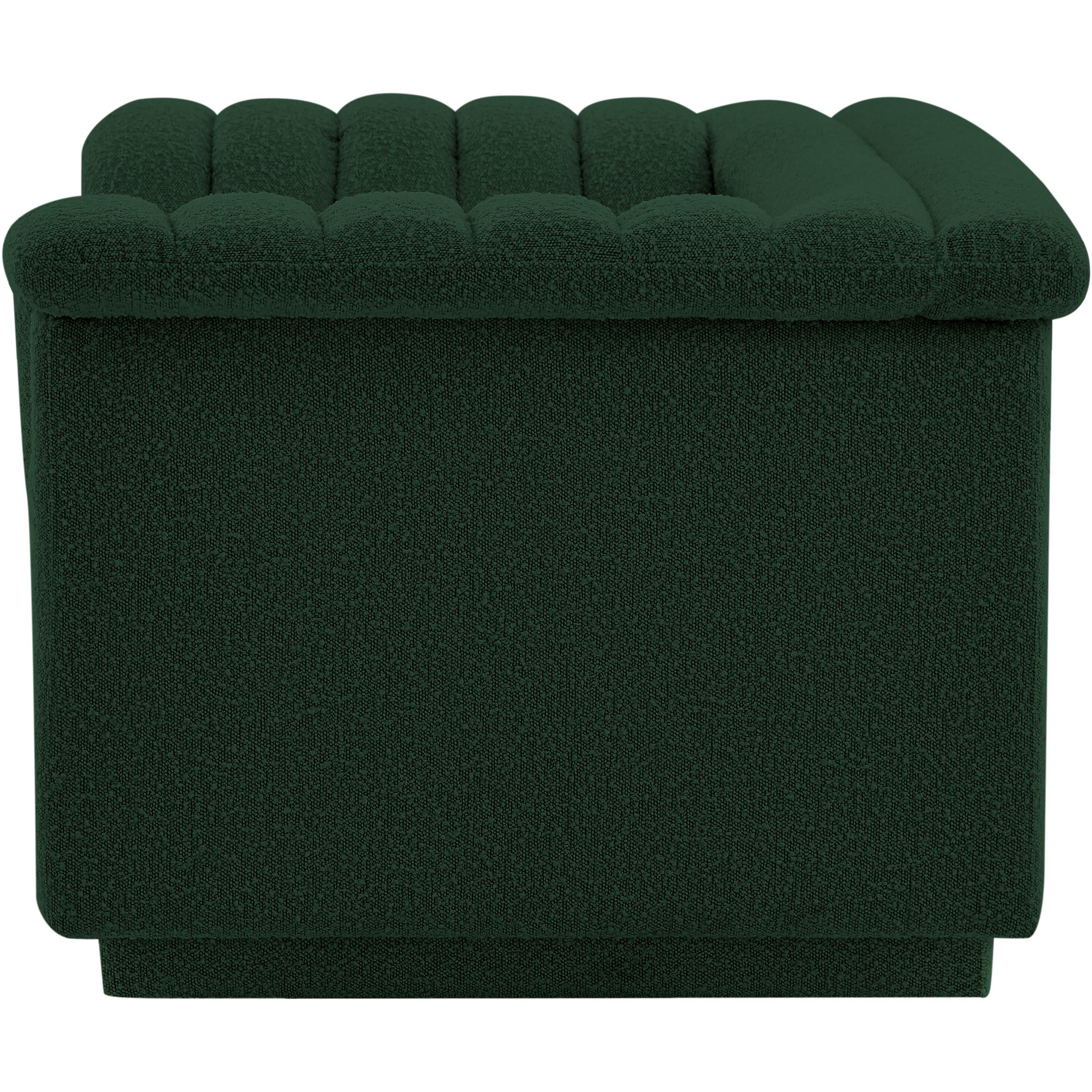 Meridian Cascade Green Boucle Fabric Chair