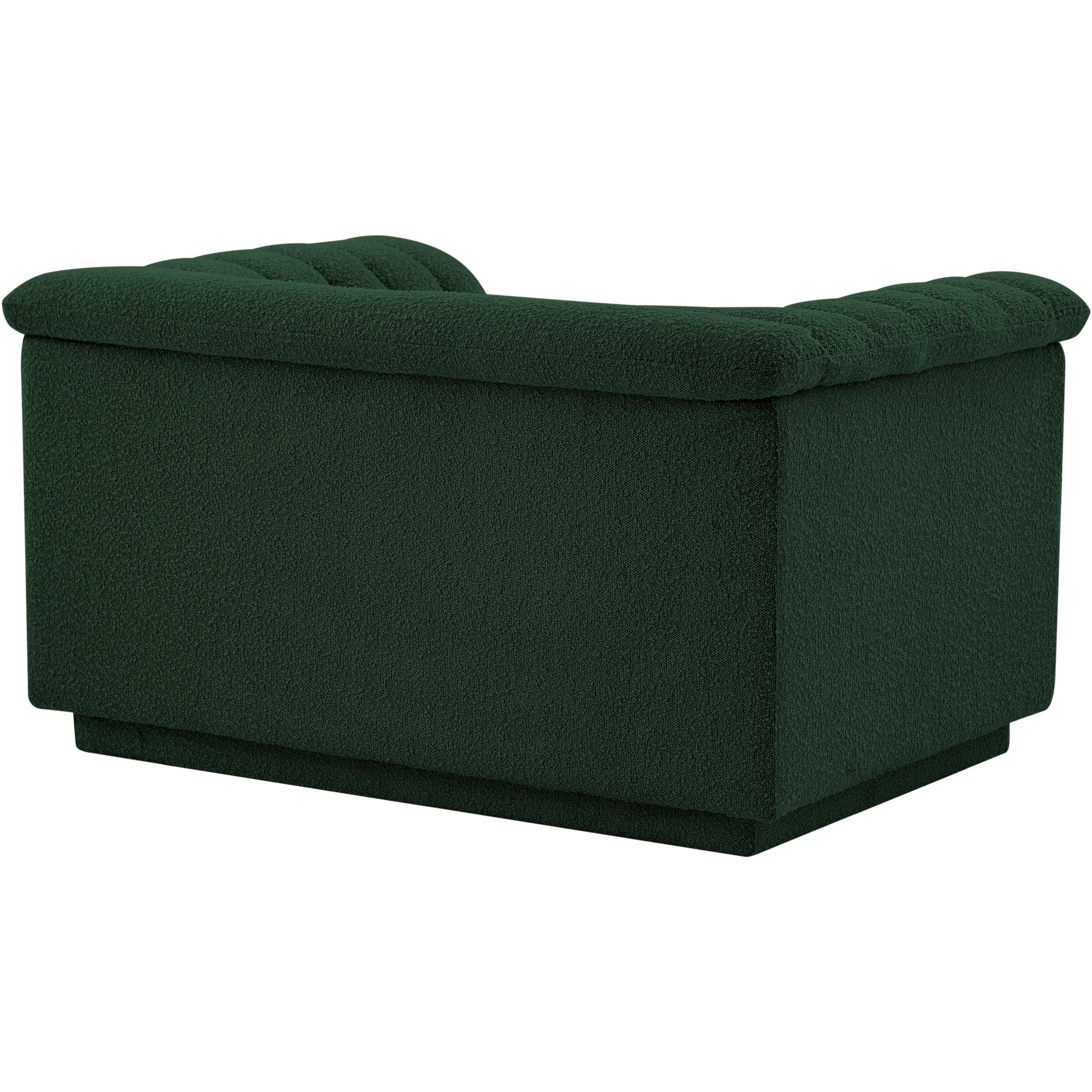 Meridian Cascade Green Boucle Fabric Chair