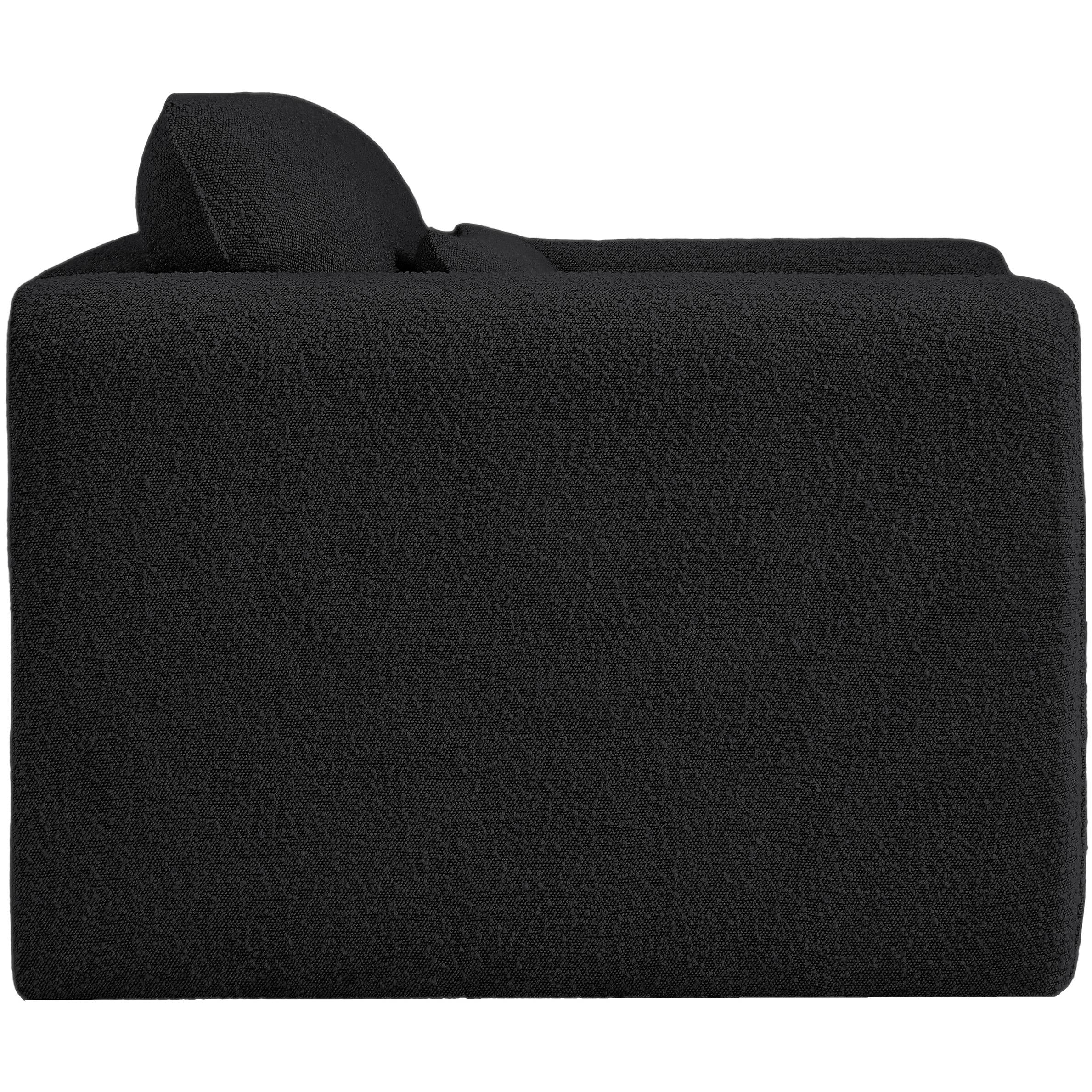 Meridian Stylus Black Boucle Fabric Chair