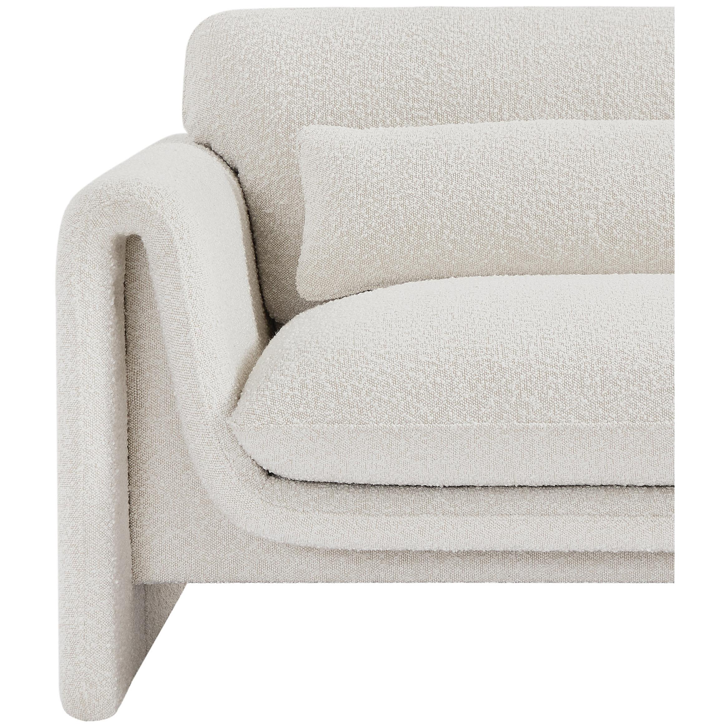 Meridian Stylus Cream Boucle Fabric Chair