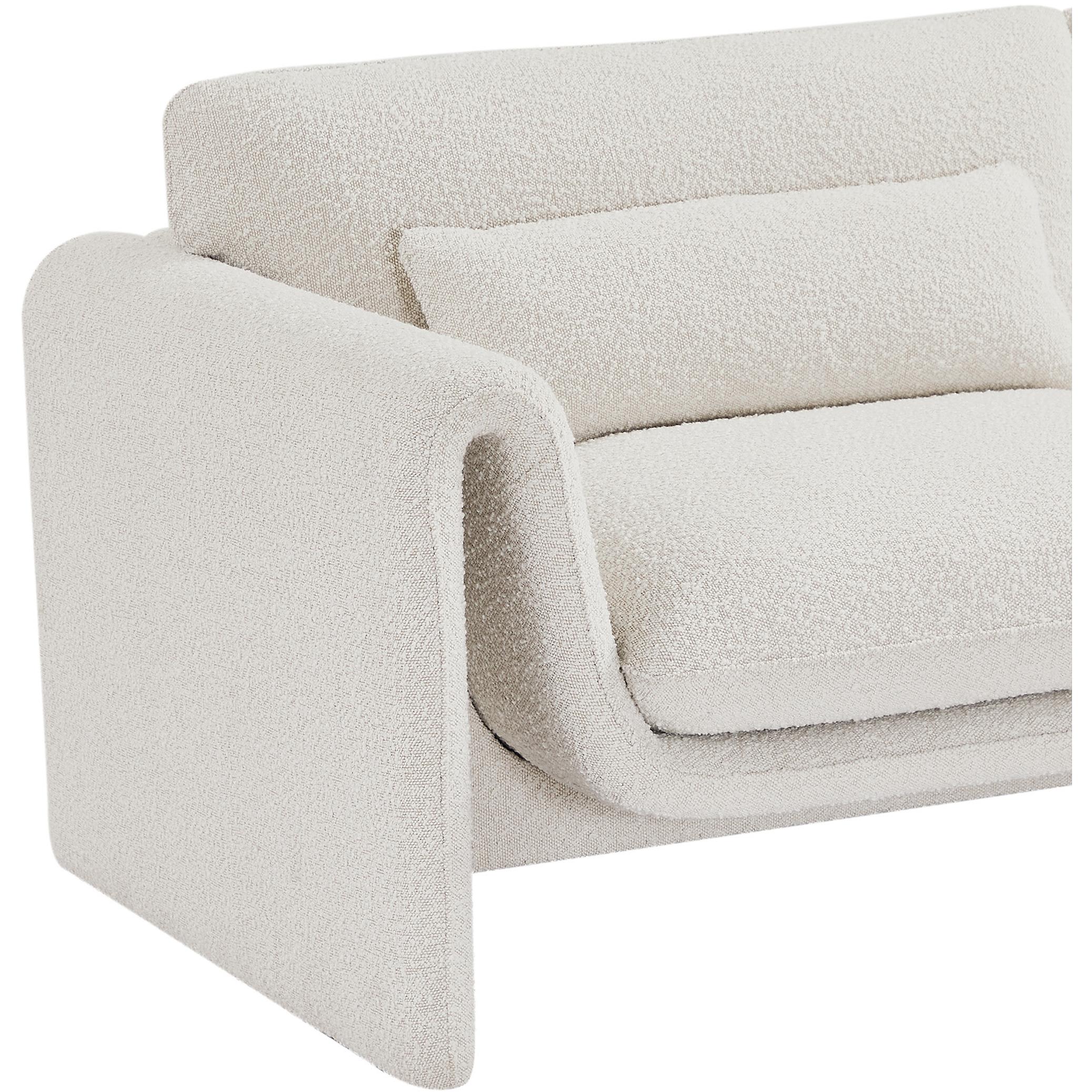 Meridian Stylus Cream Boucle Fabric Chair