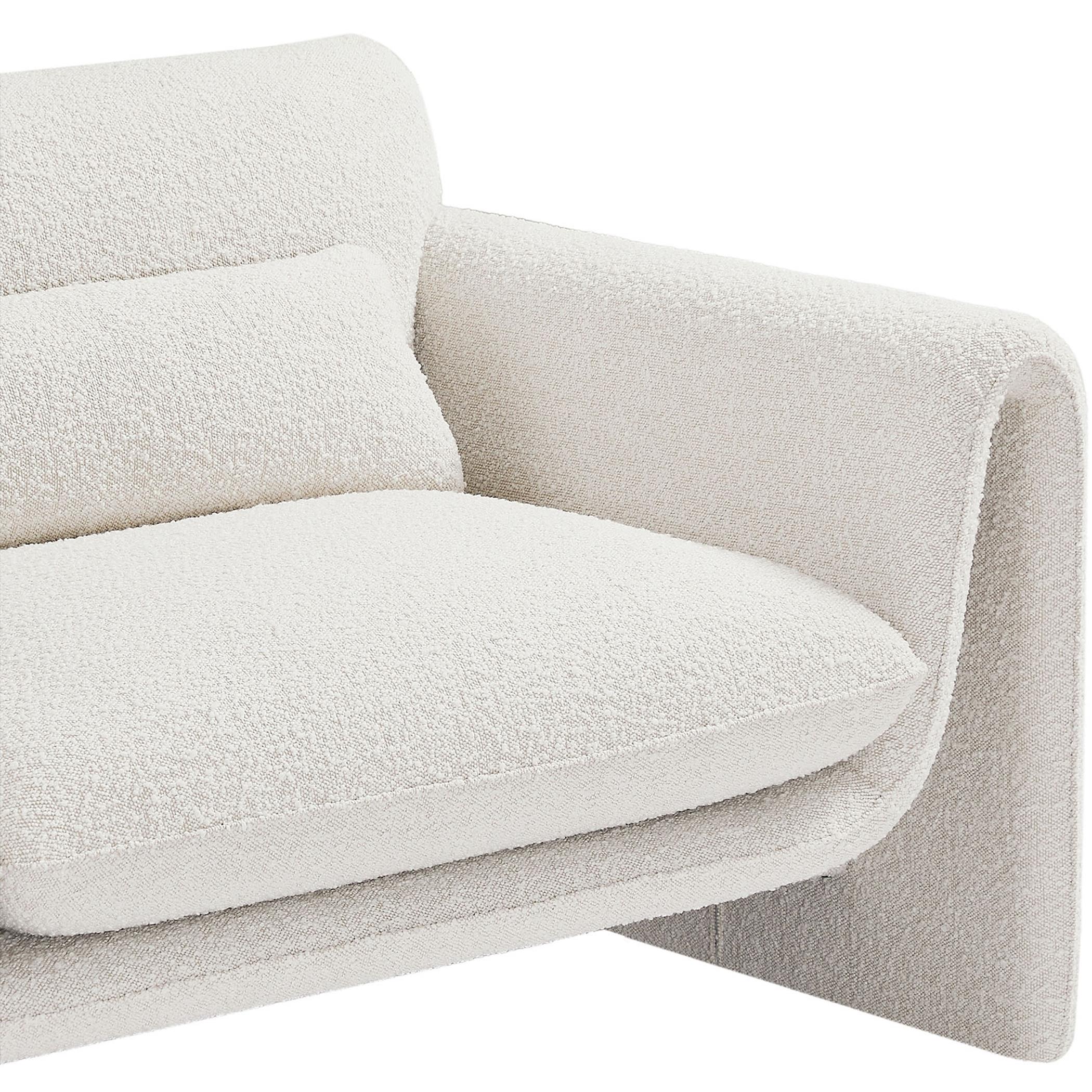 Meridian Stylus Cream Boucle Fabric Chair