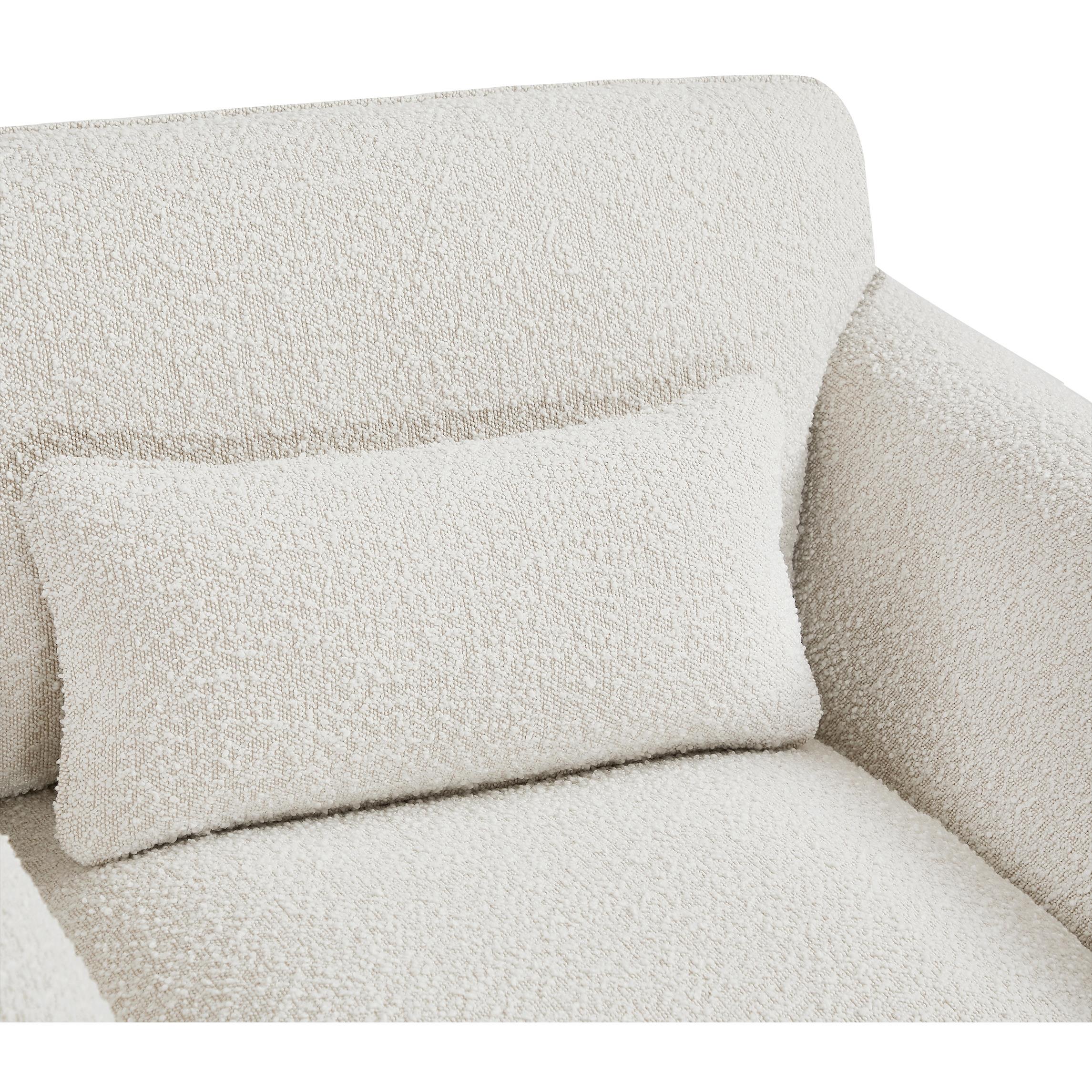 Meridian Stylus Cream Boucle Fabric Chair