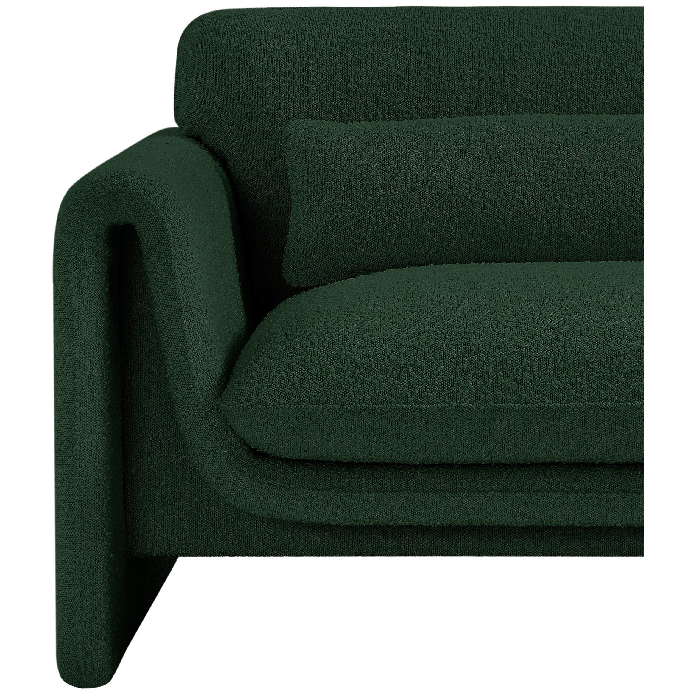 Meridian Stylus Green Boucle Fabric Chair