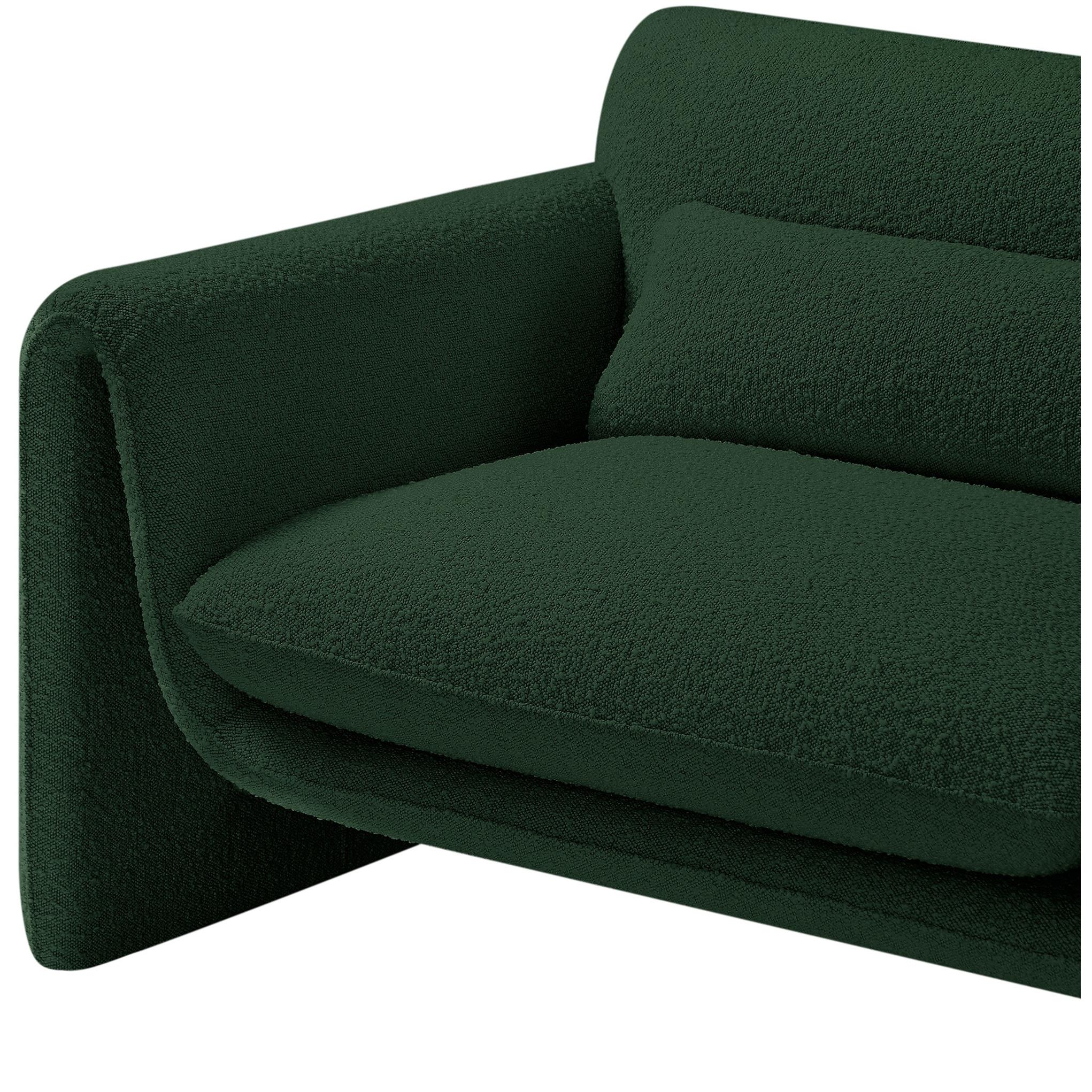 Meridian Stylus Green Boucle Fabric Chair