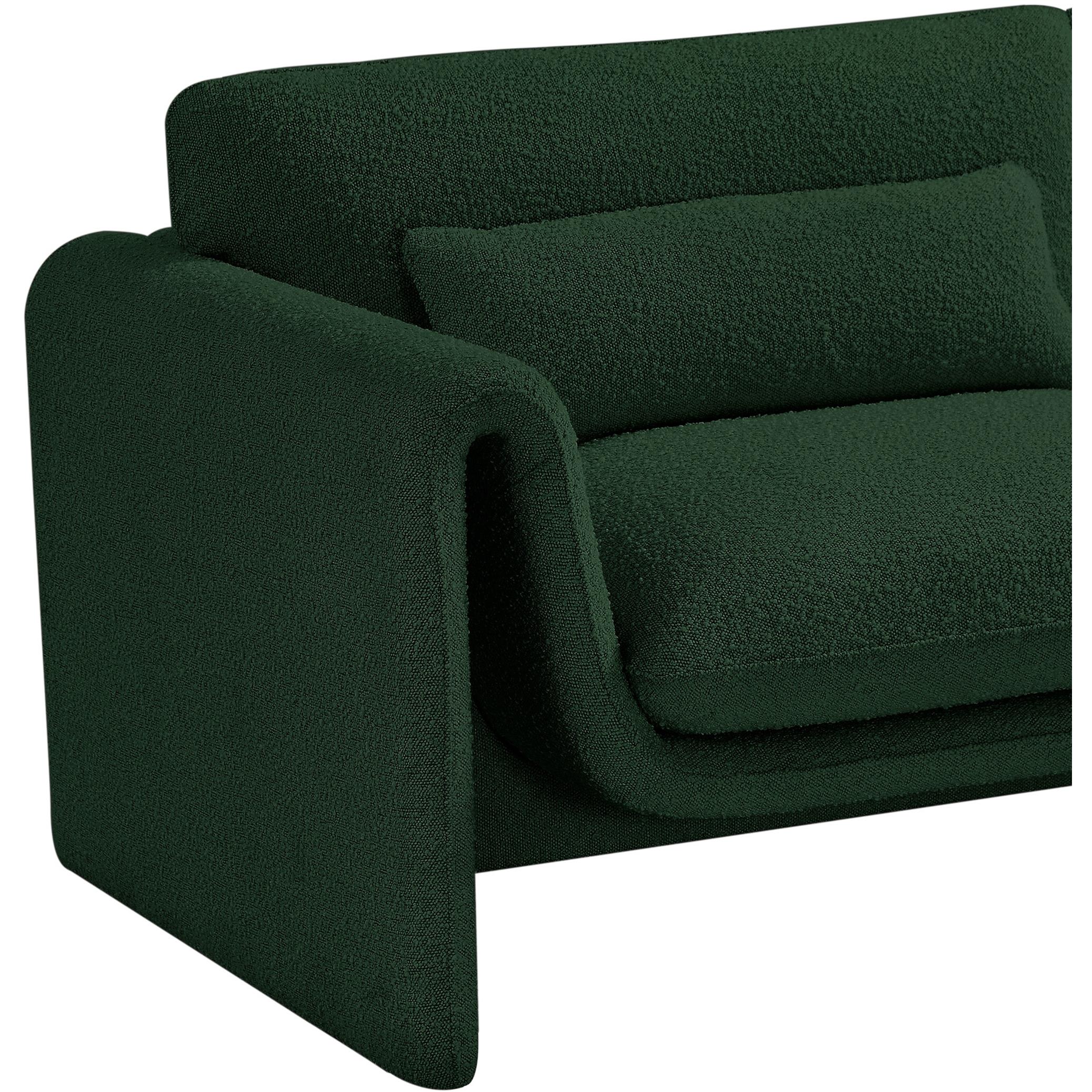 Meridian Stylus Green Boucle Fabric Chair