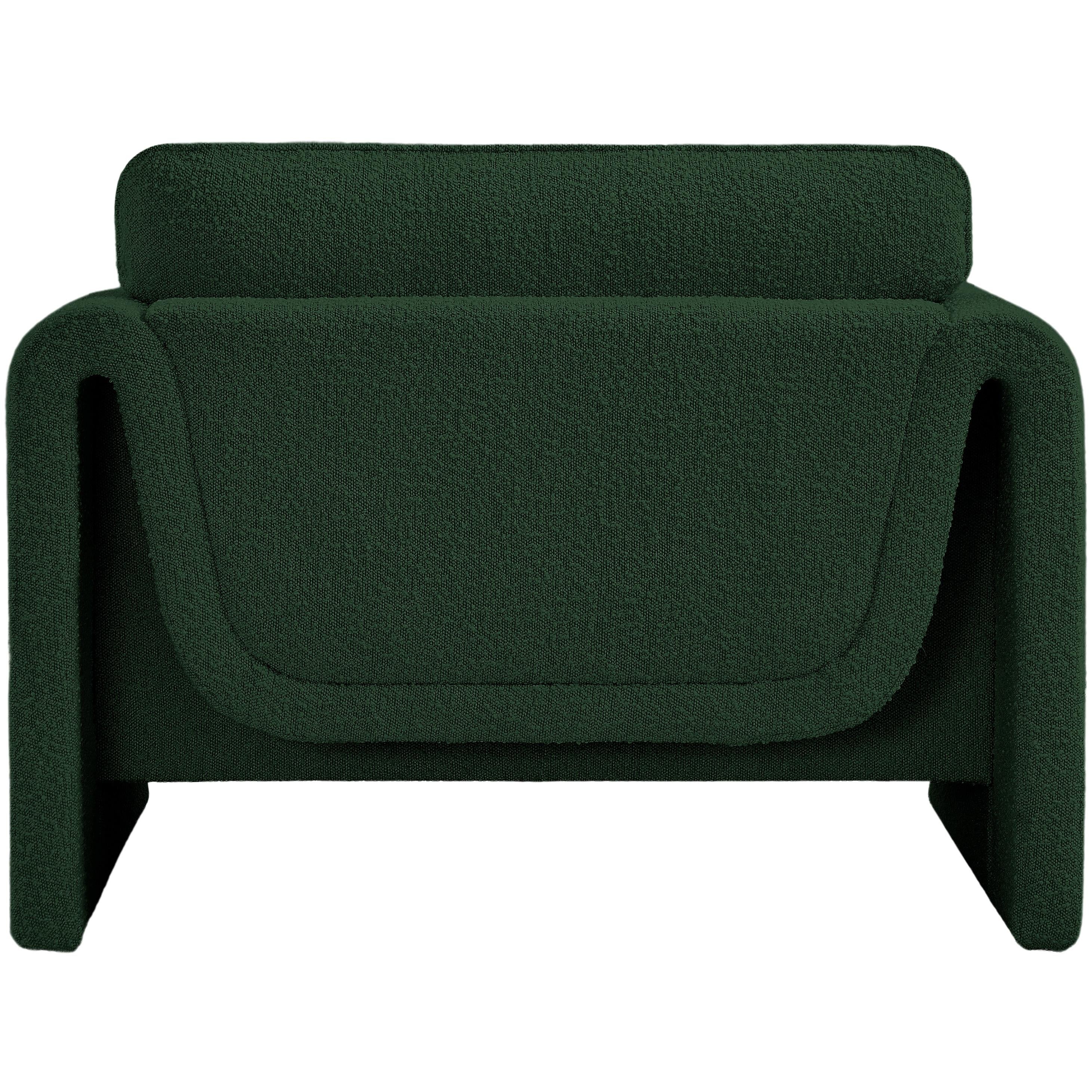 Meridian Stylus Green Boucle Fabric Chair