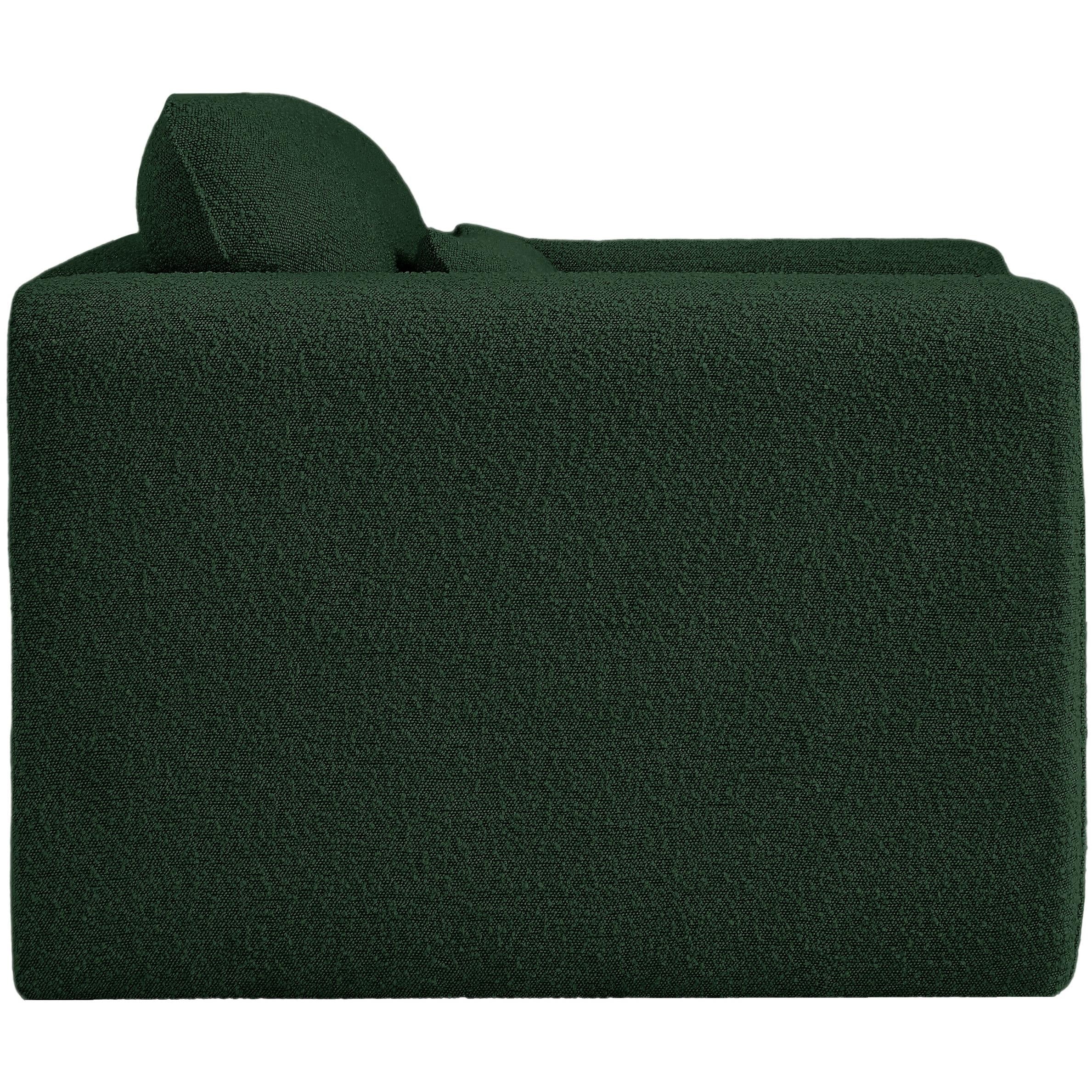 Meridian Stylus Green Boucle Fabric Chair