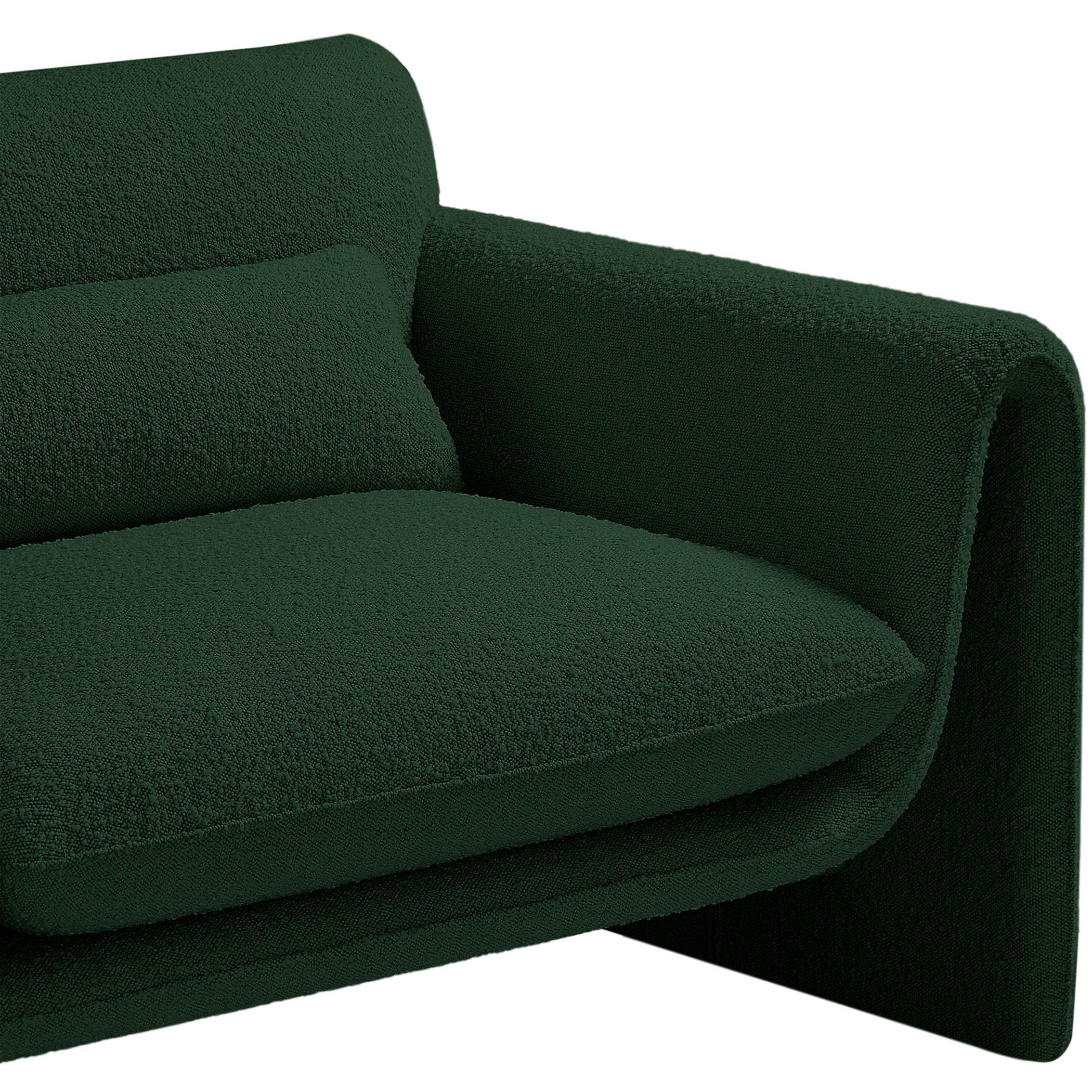 Meridian Stylus Green Boucle Fabric Chair