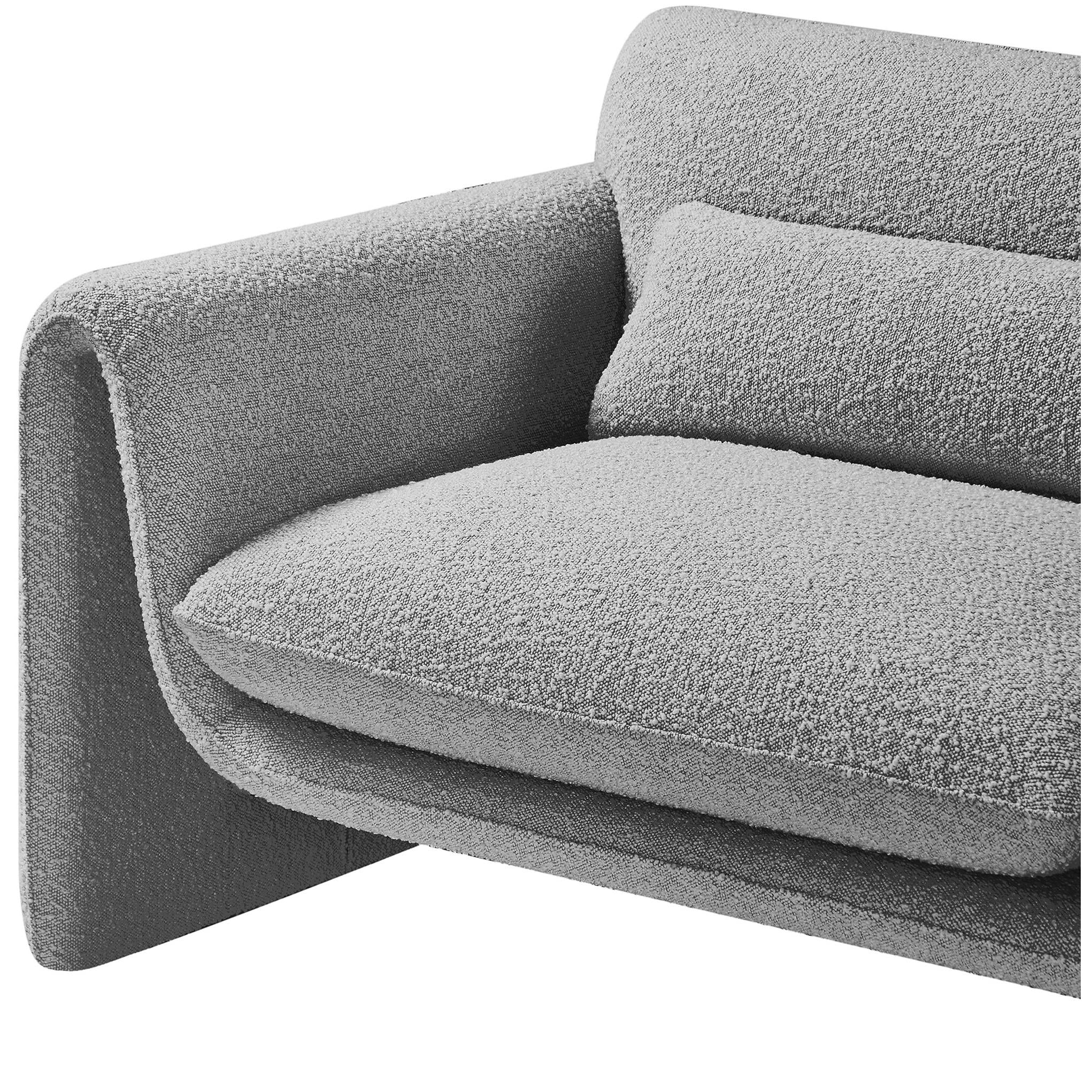 Meridian Stylus Grey Boucle Fabric Chair