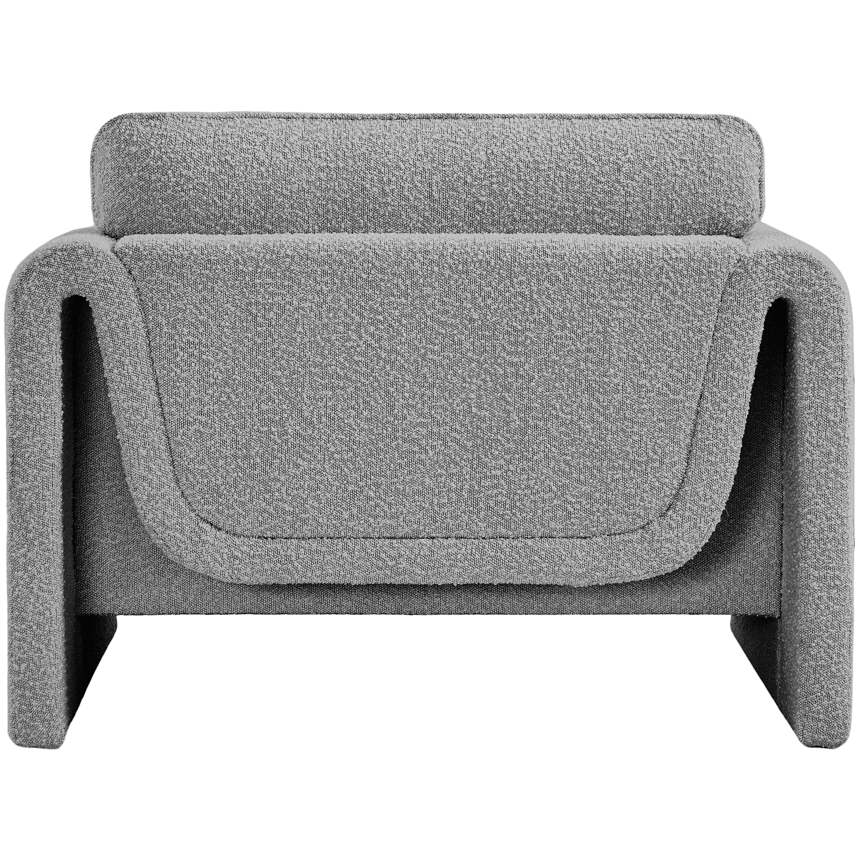 Meridian Stylus Grey Boucle Fabric Chair