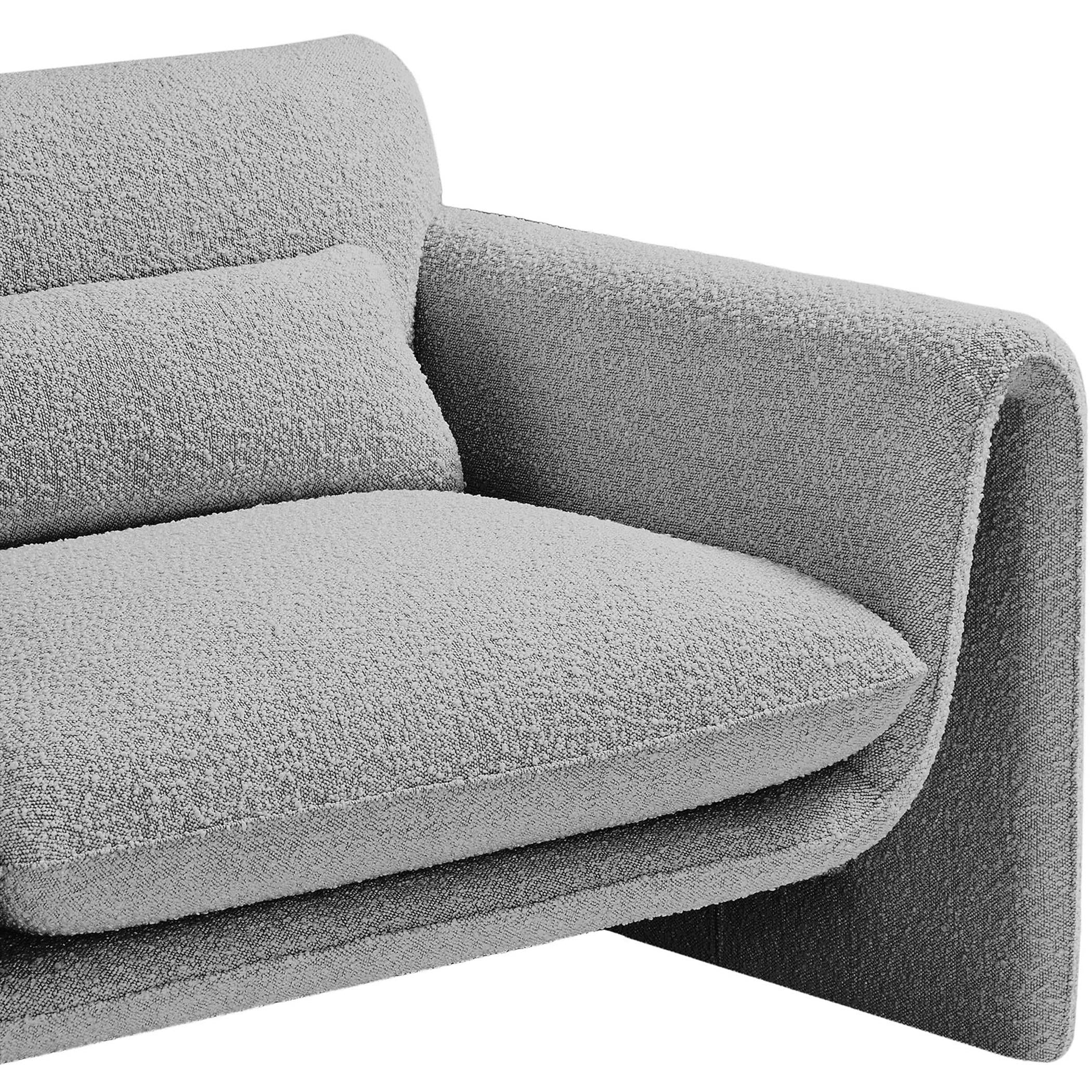 Meridian Stylus Grey Boucle Fabric Chair