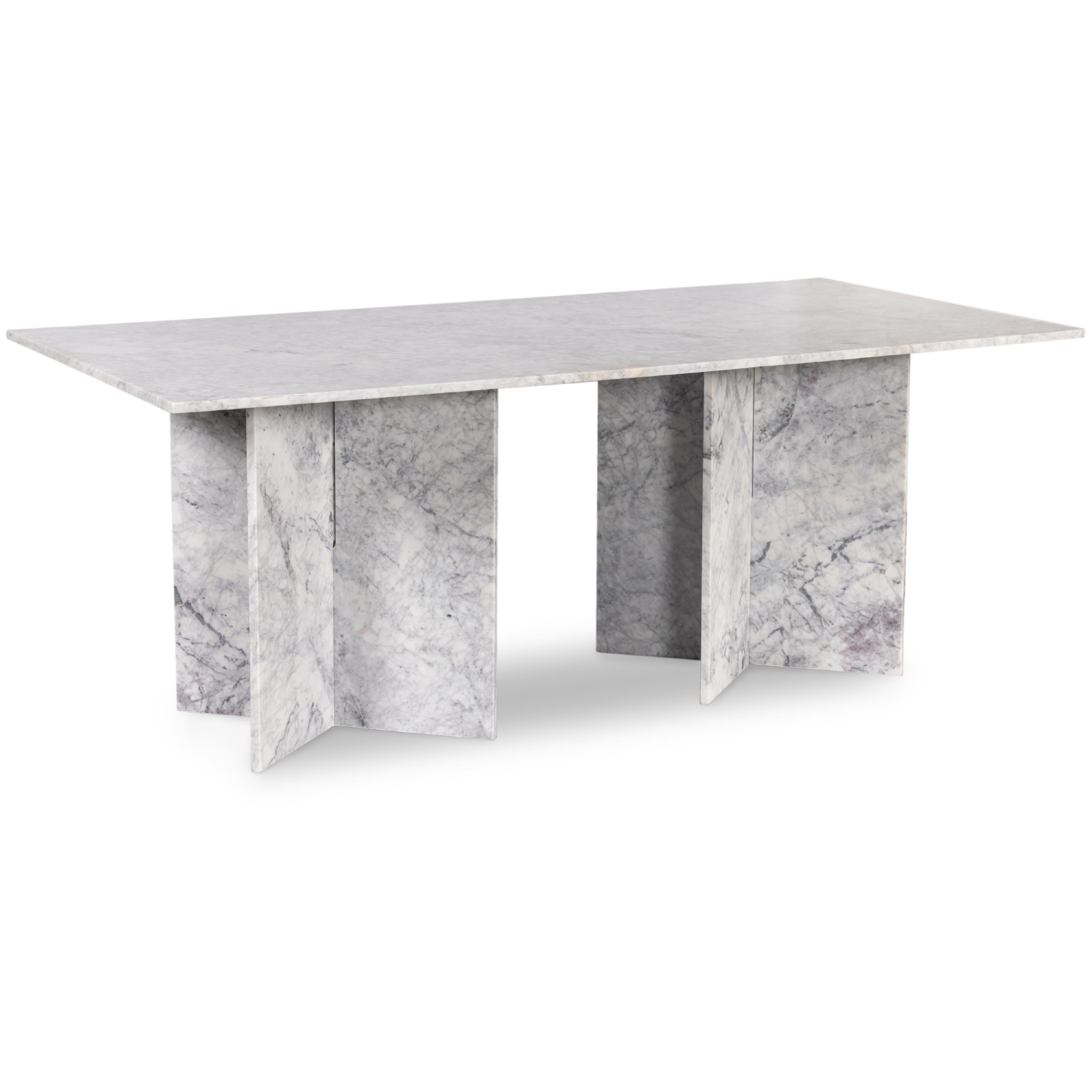 Meridian Verona White Dining Table (3 Boxes)