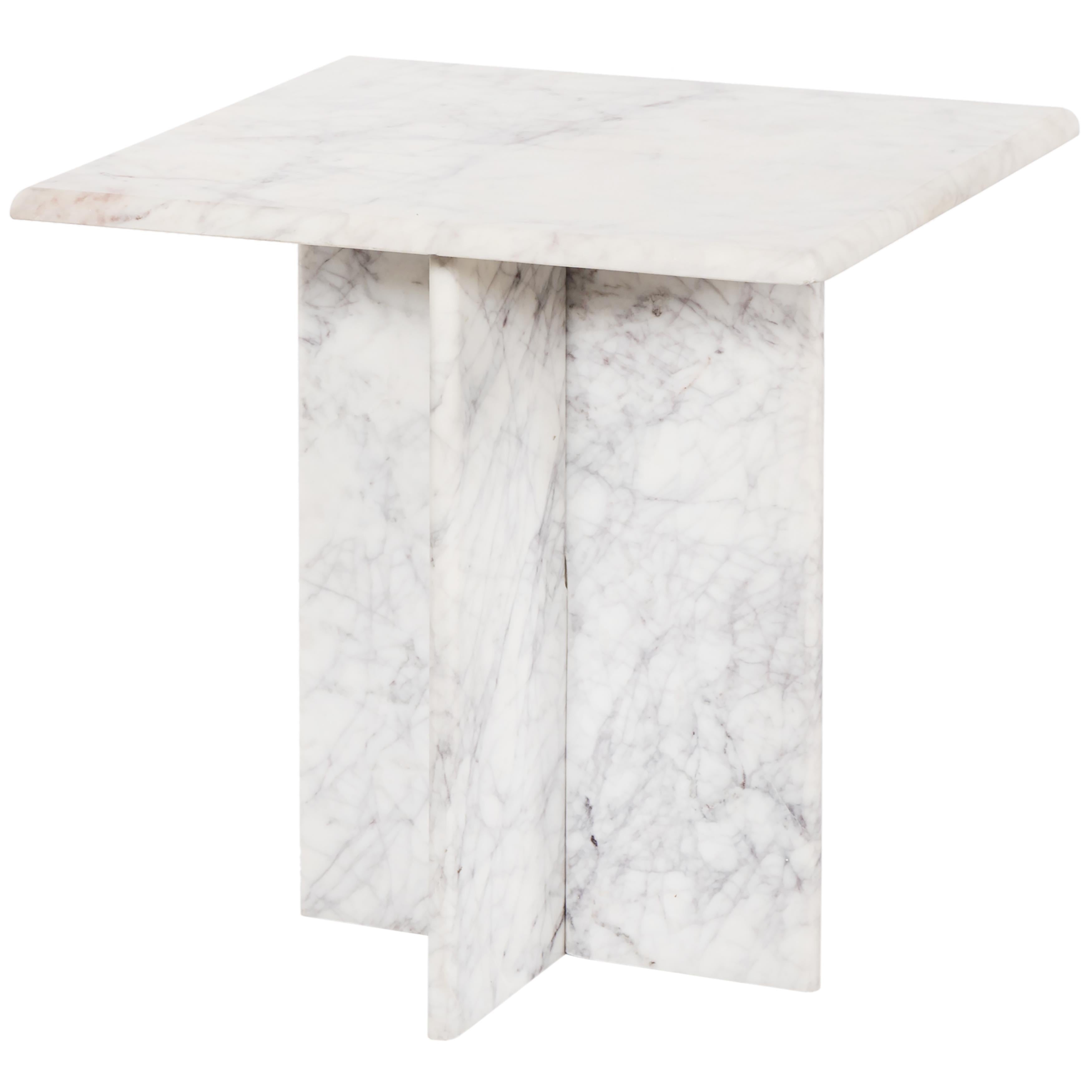 Meridian Verona White End Table