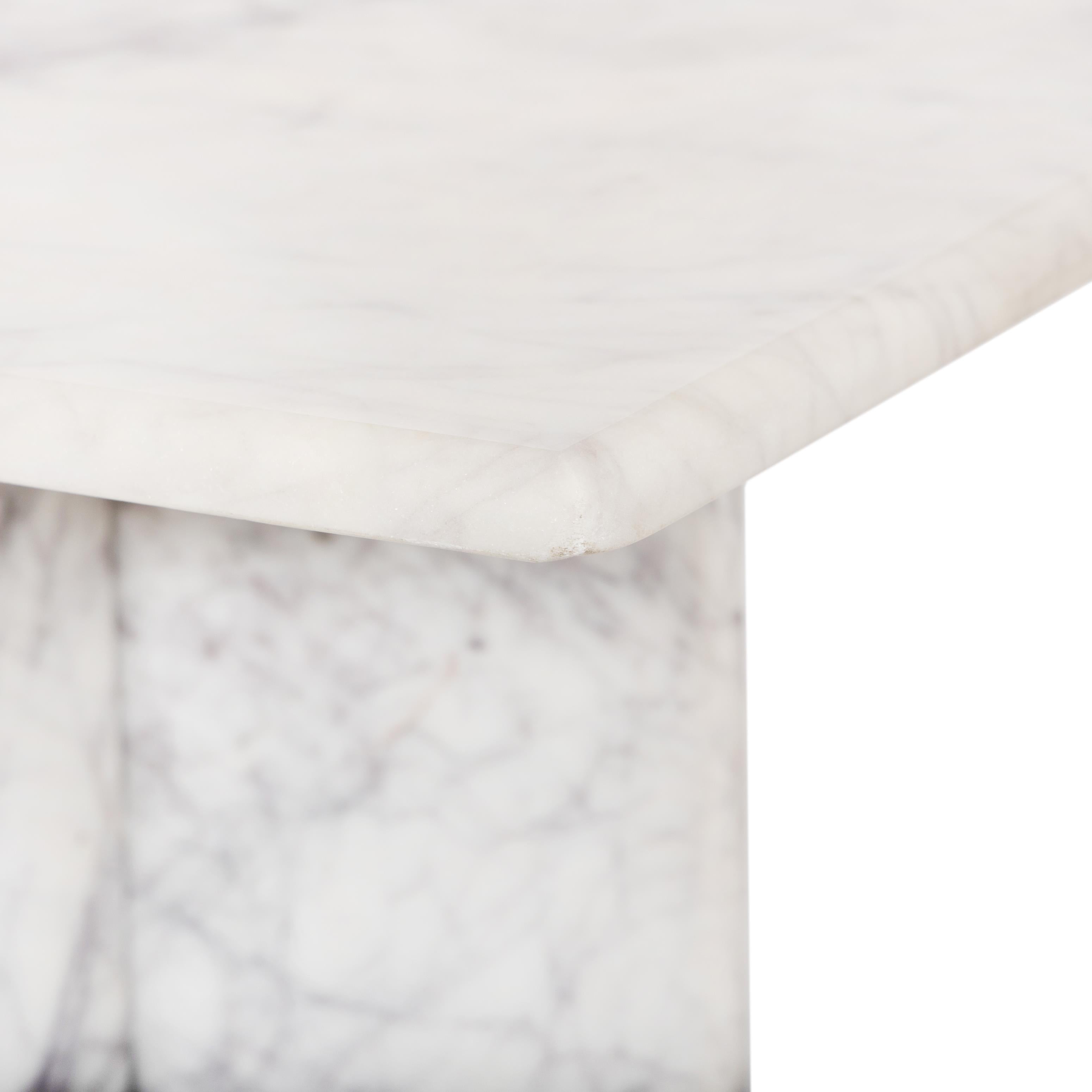 Meridian Verona White End Table