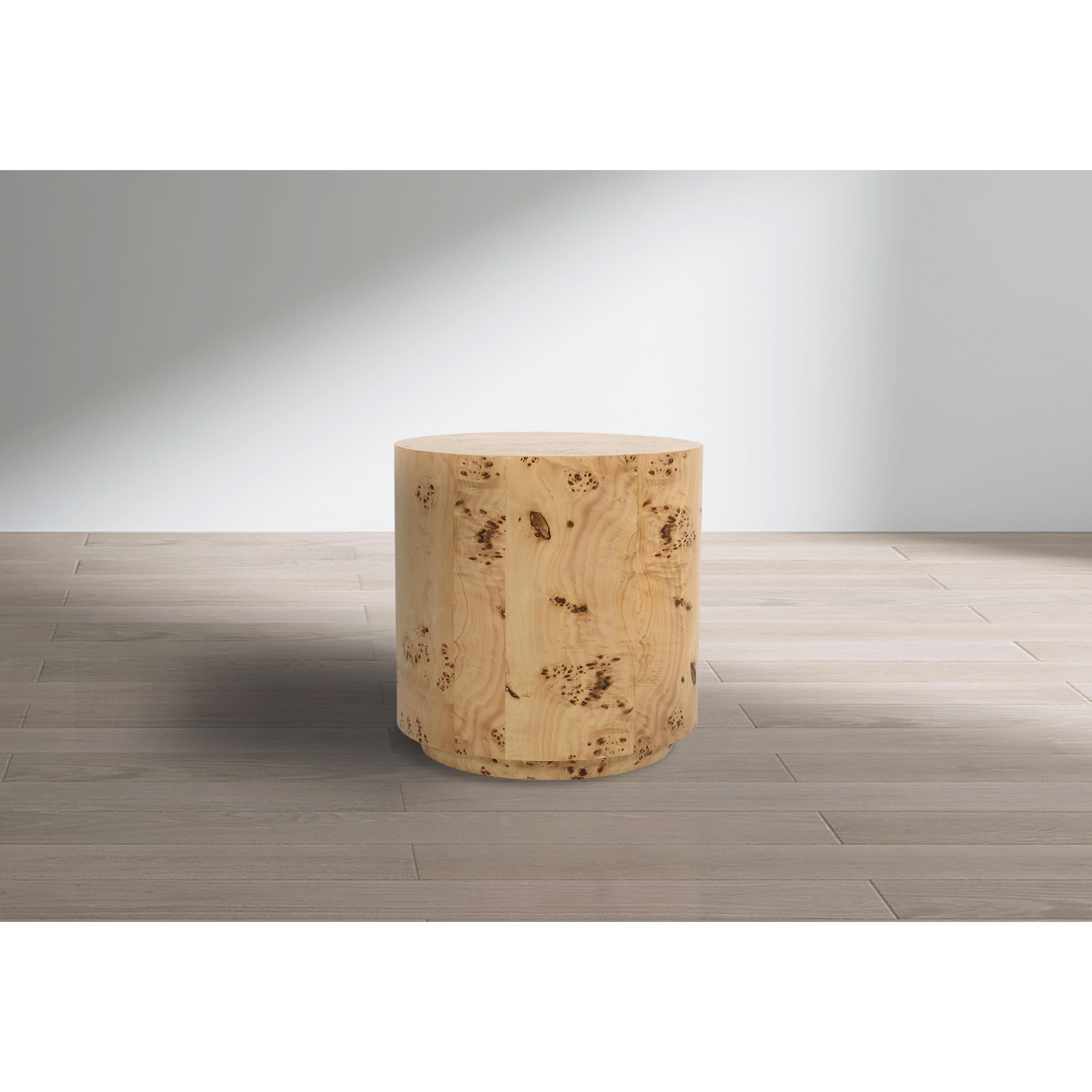 Meridian Burl Natural Ash End Table