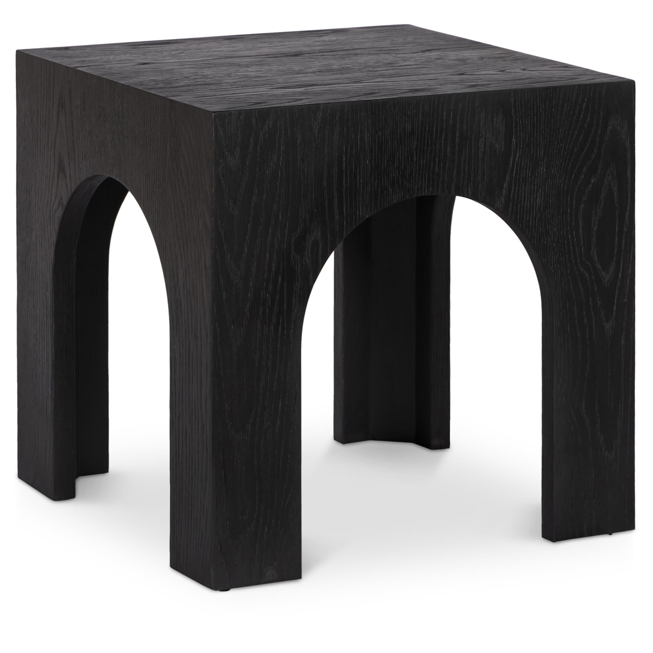 Meridian Arch Black End Table