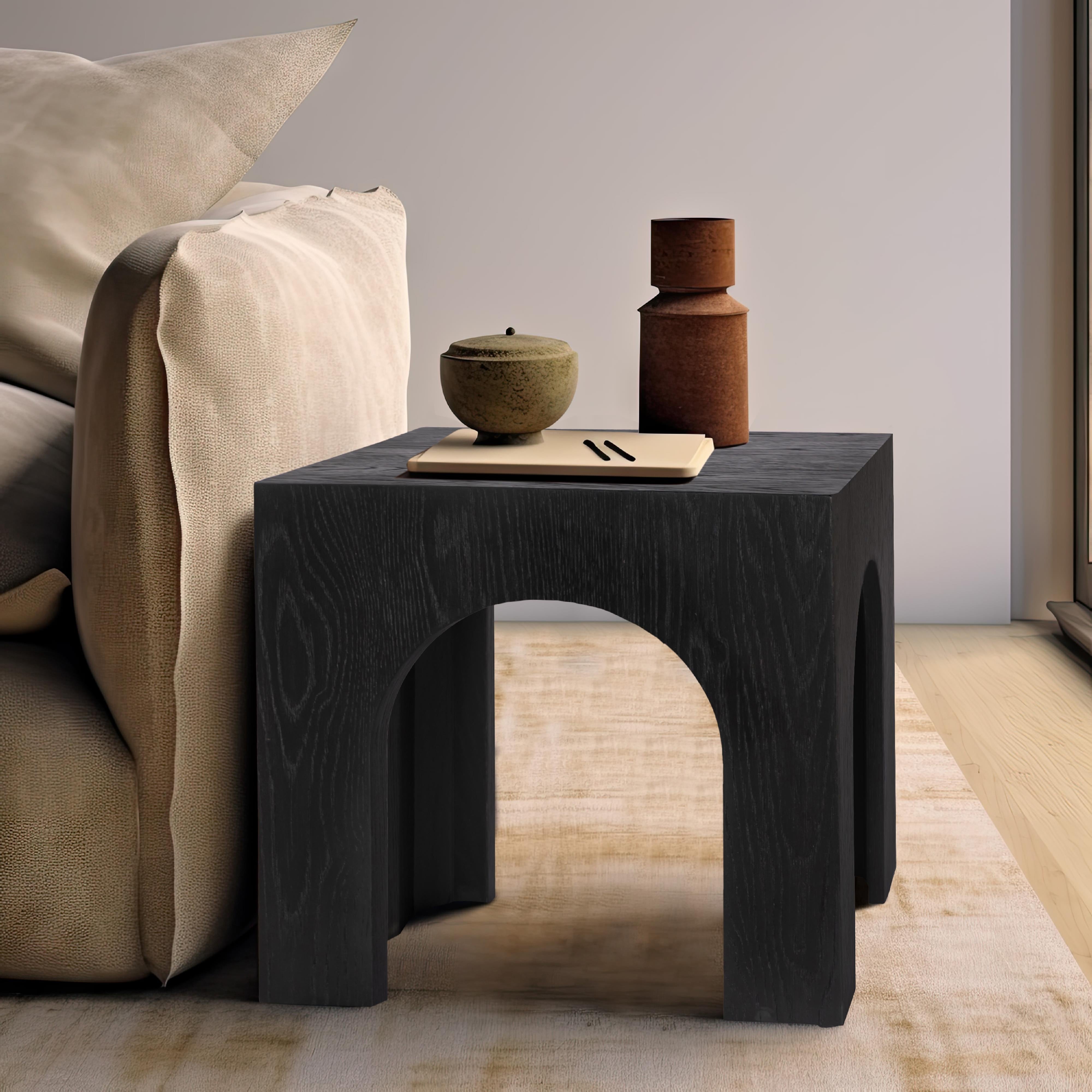 Meridian Arch Black End Table