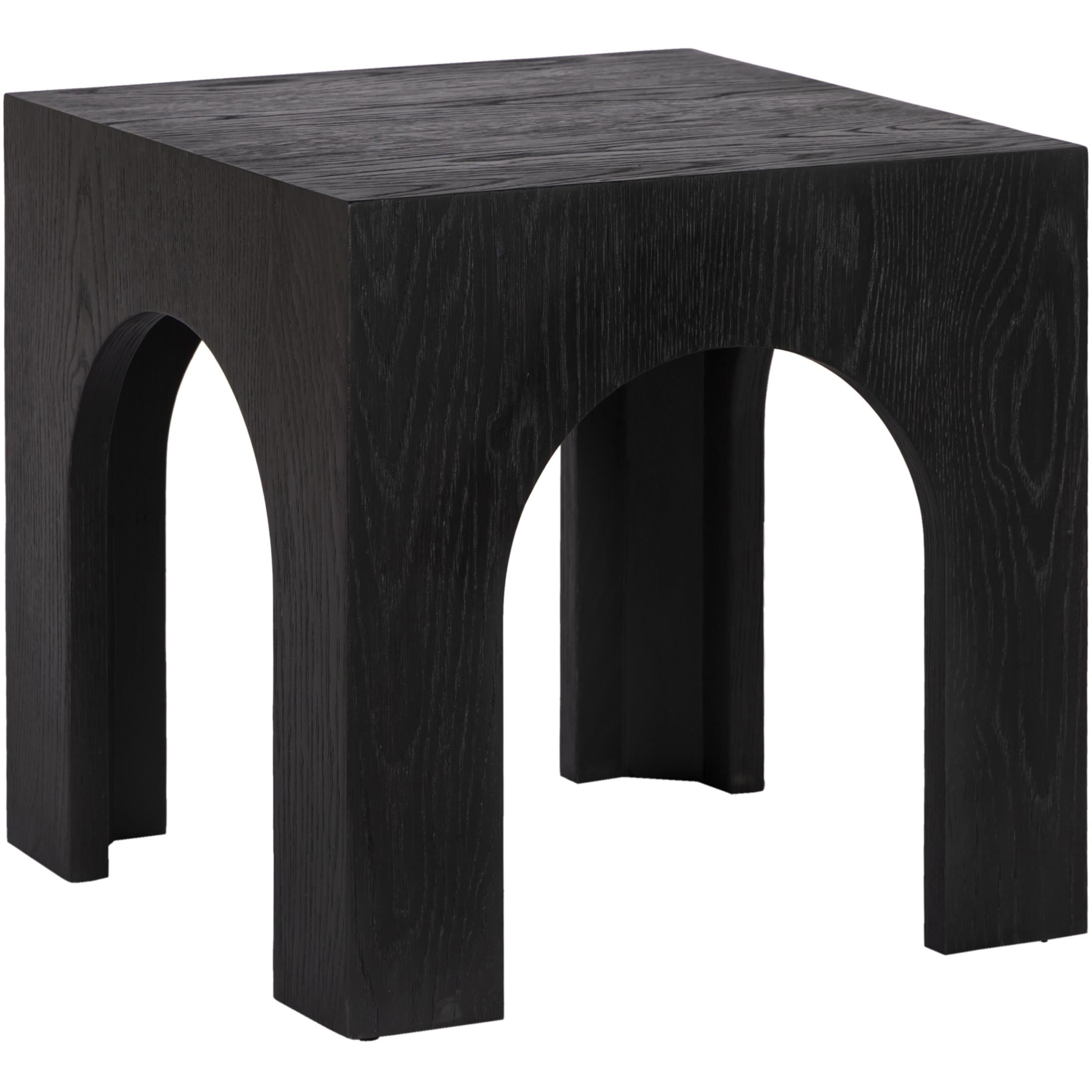 Meridian Arch Black End Table