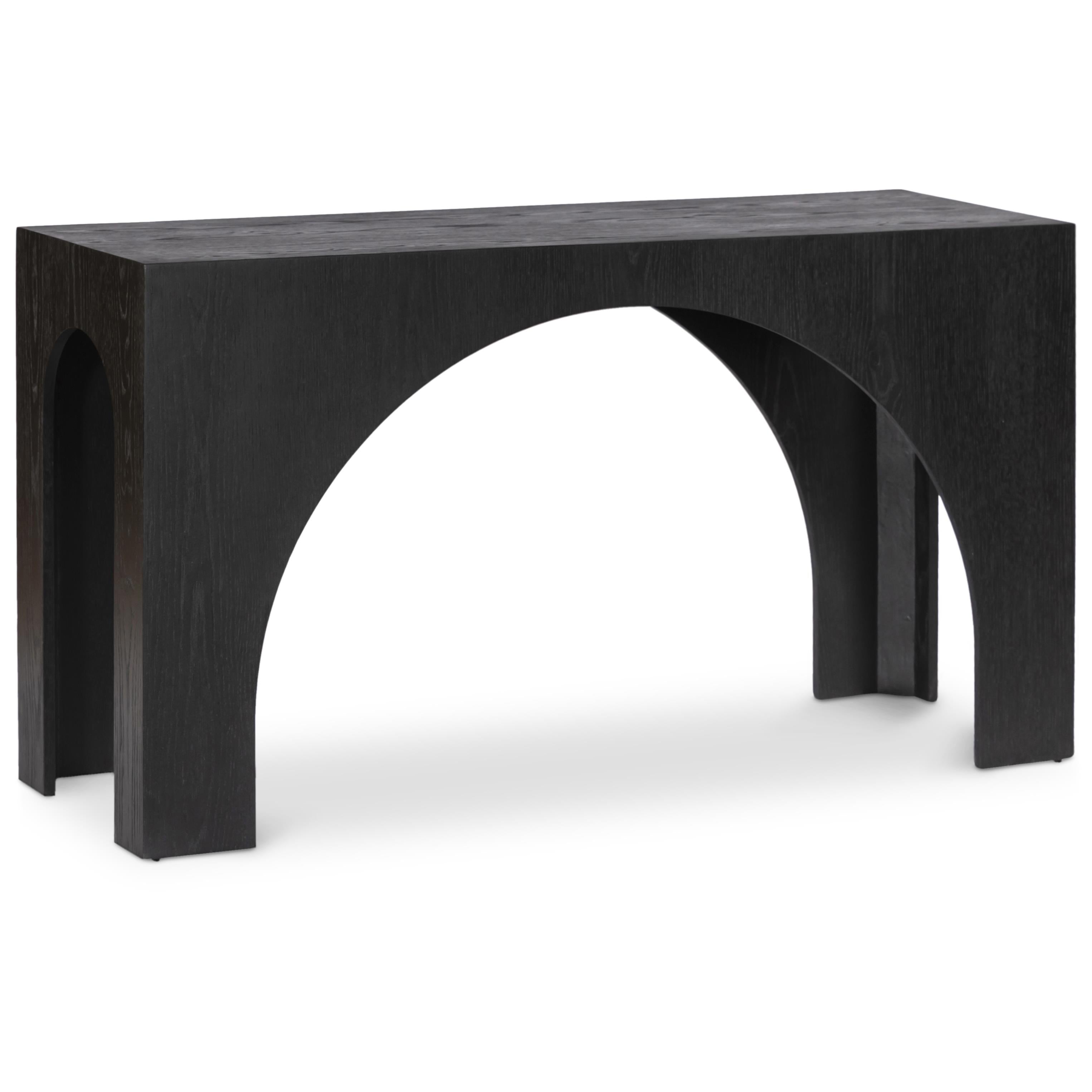 Meridian Arch Black Console Table