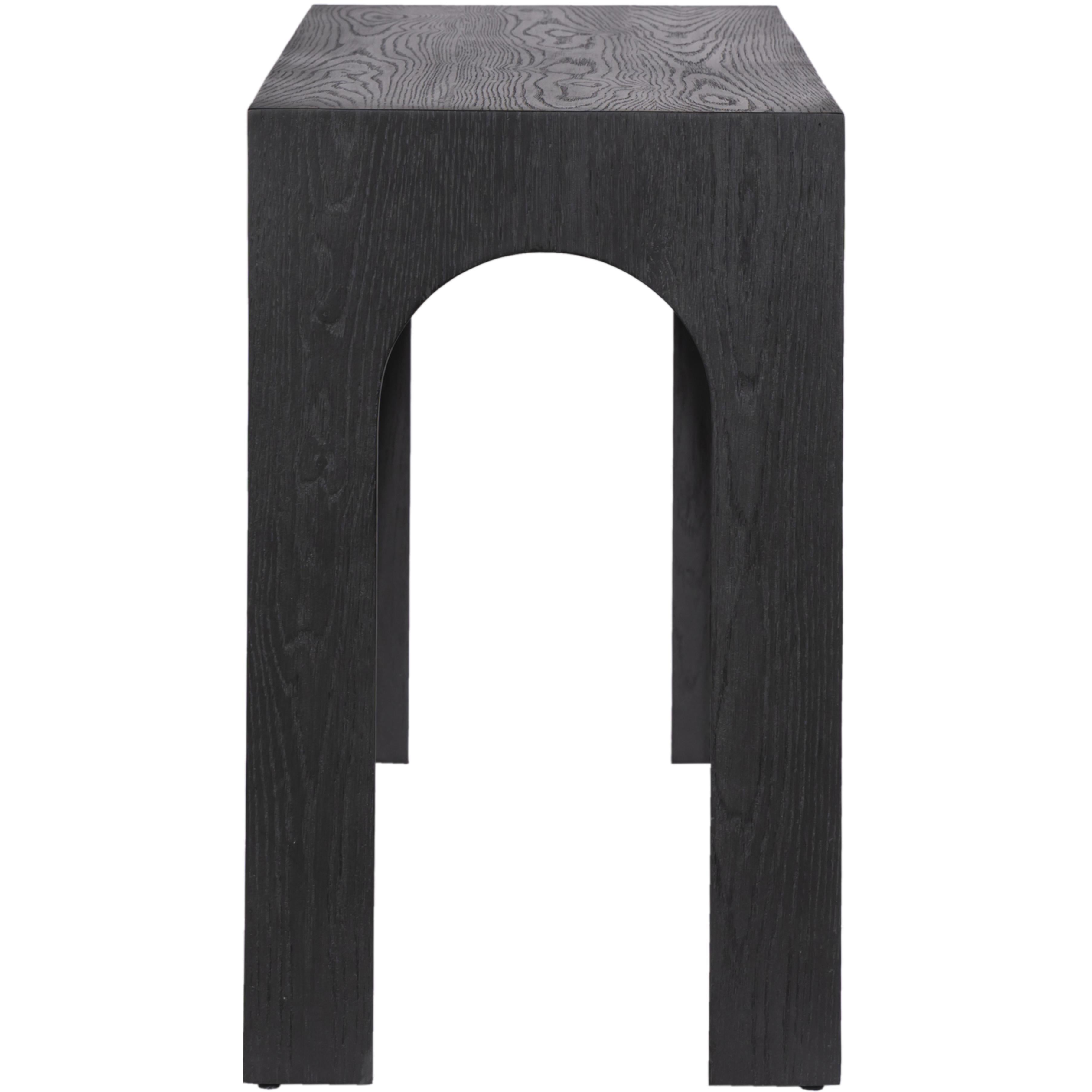 Meridian Arch Black Console Table