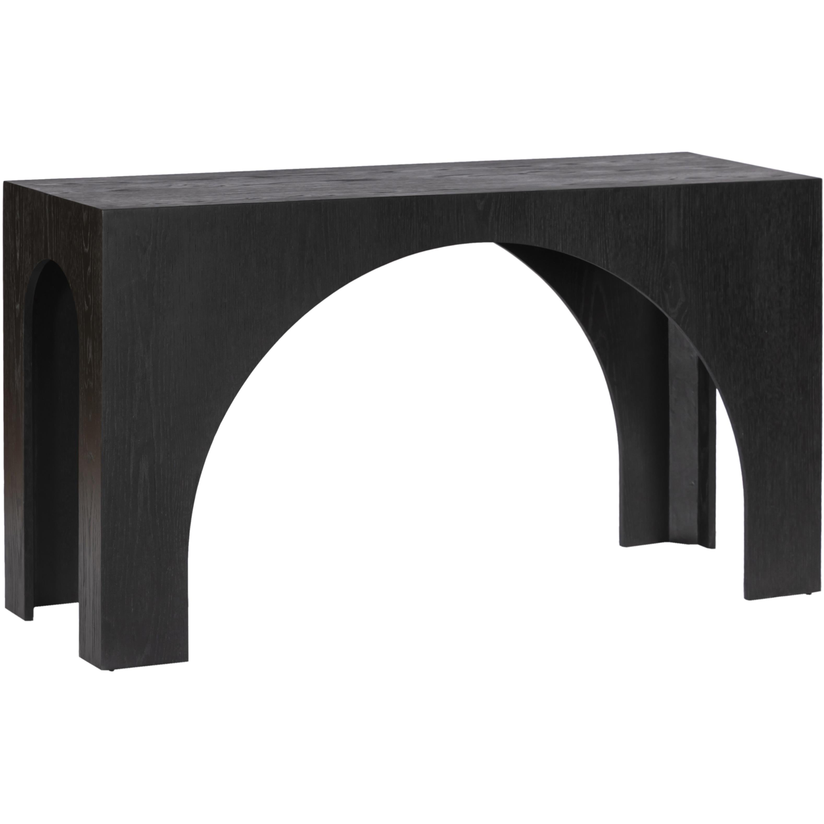 Meridian Arch Black Console Table