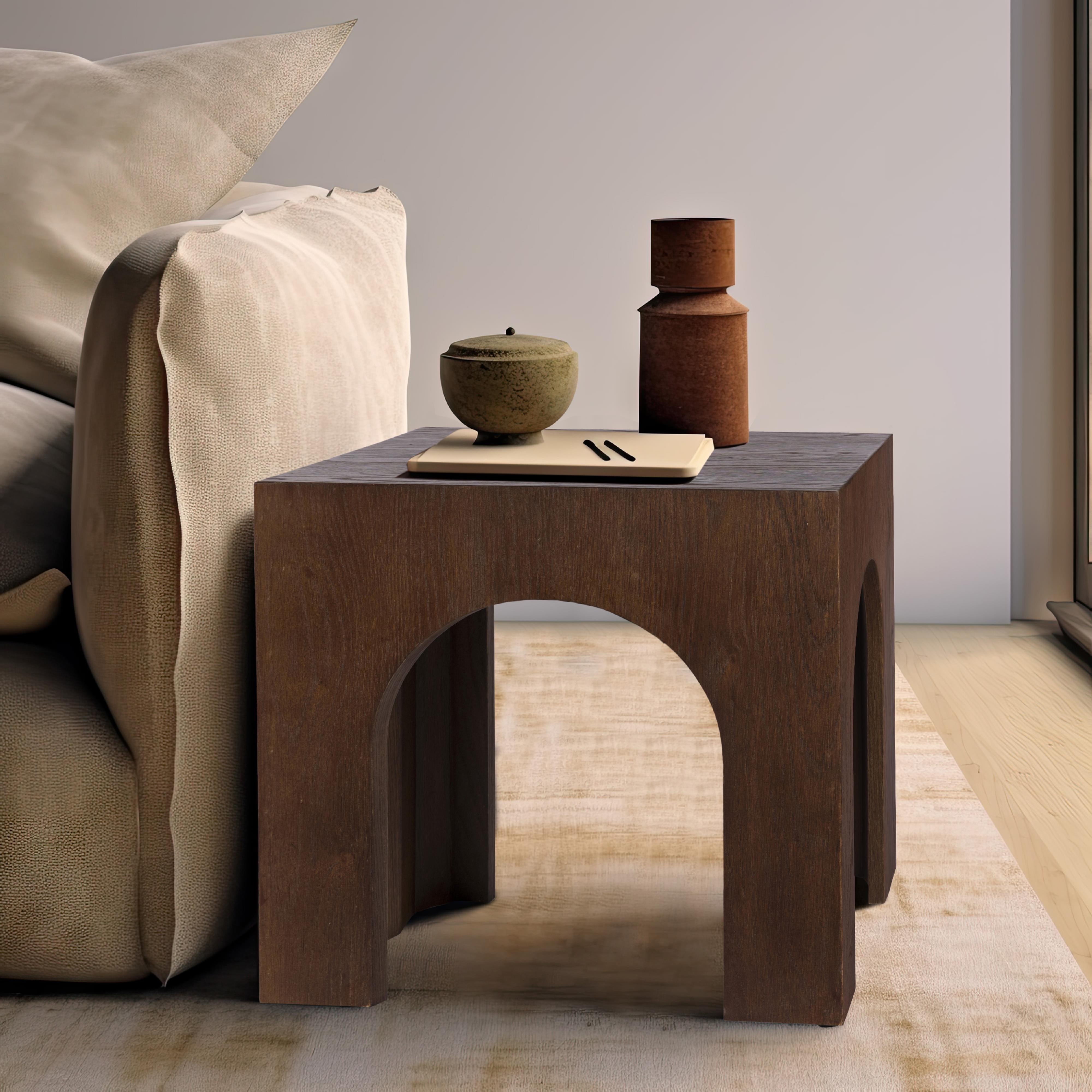 Meridian Arch Brown End Table