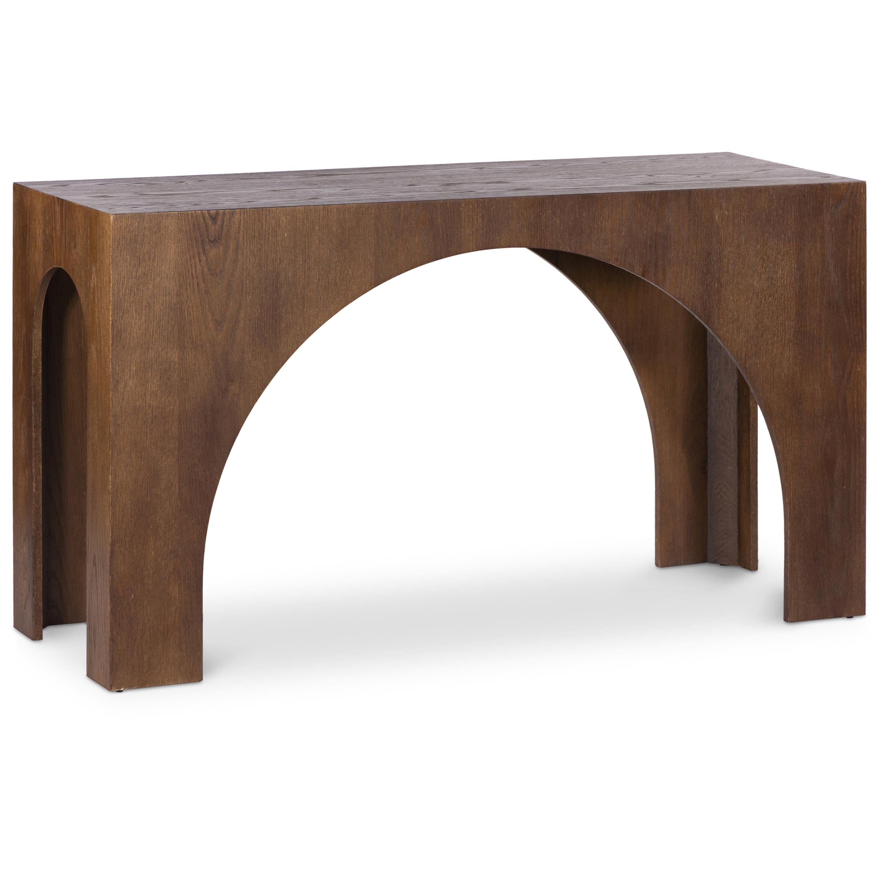 Meridian Arch Brown Console Table