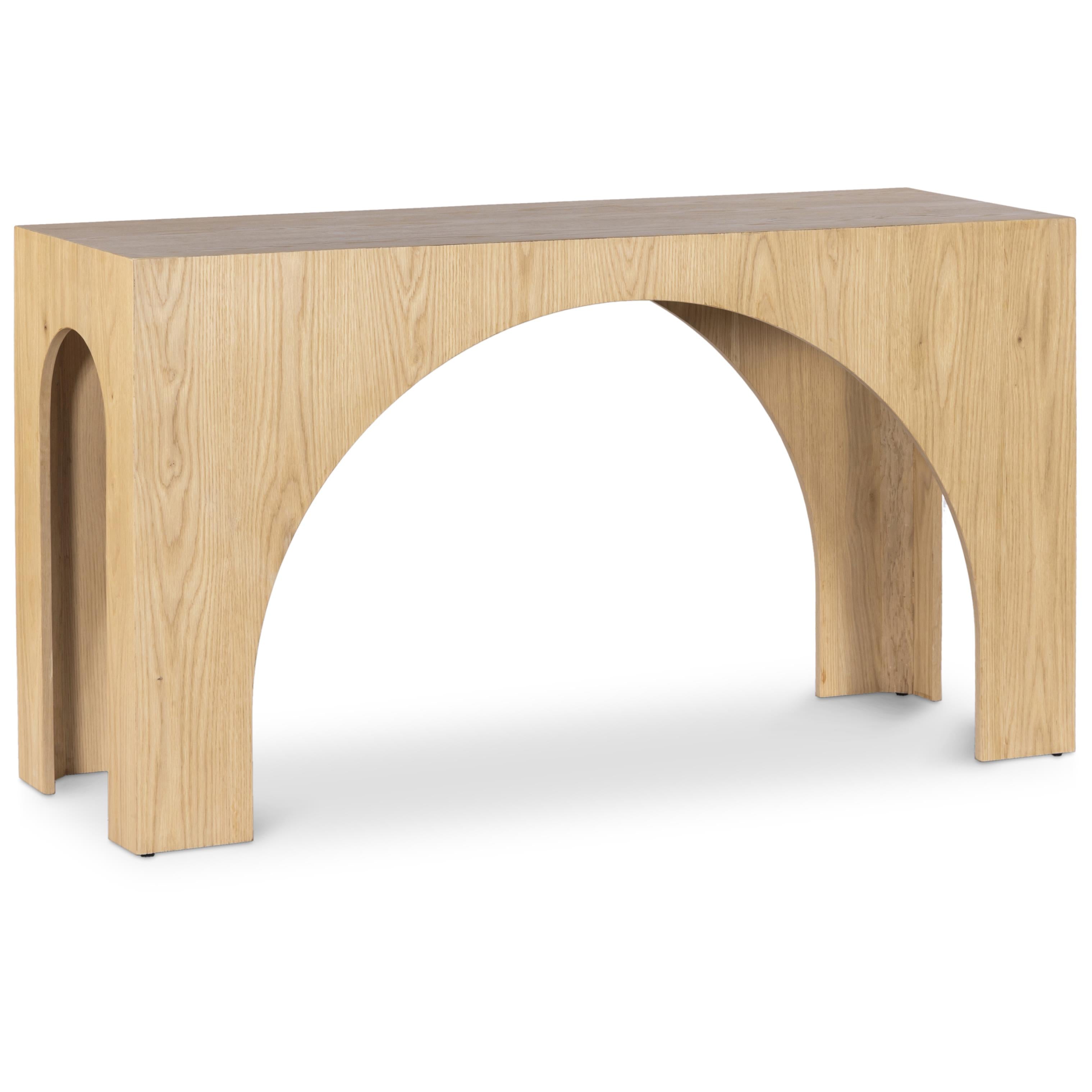 Meridian Arch Oak Console Table