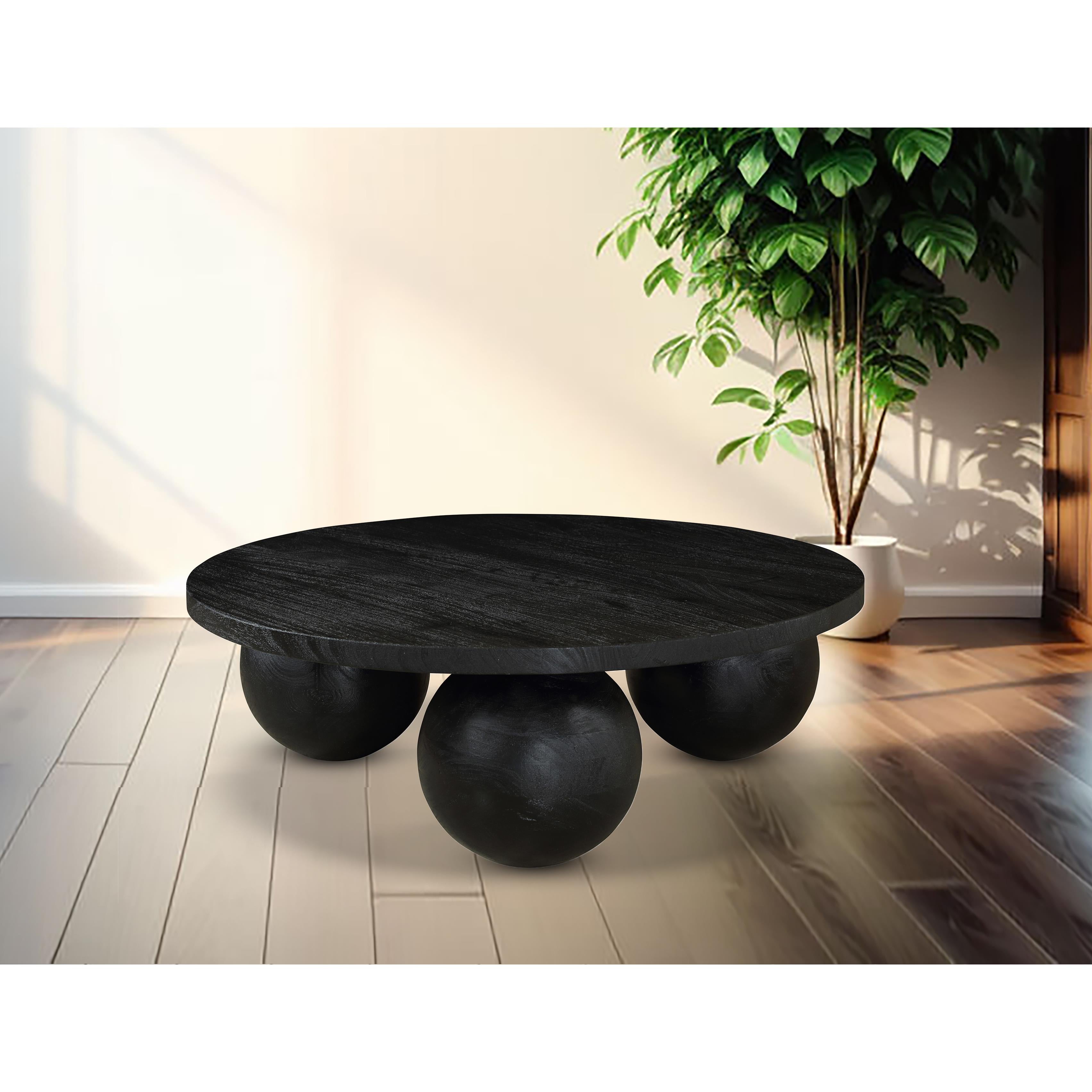 Meridian Spherical Black Coffee Table