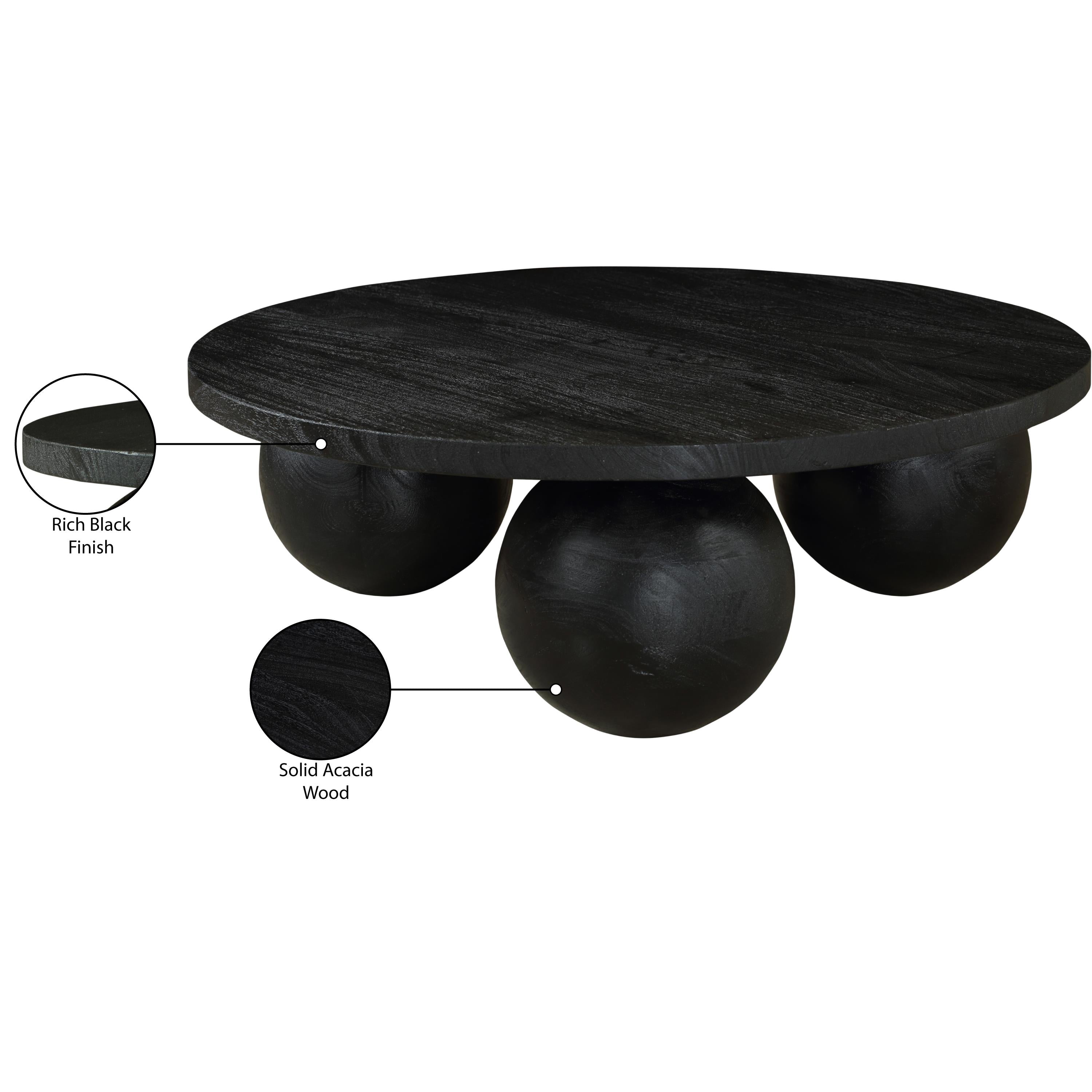 Meridian Spherical Black Coffee Table