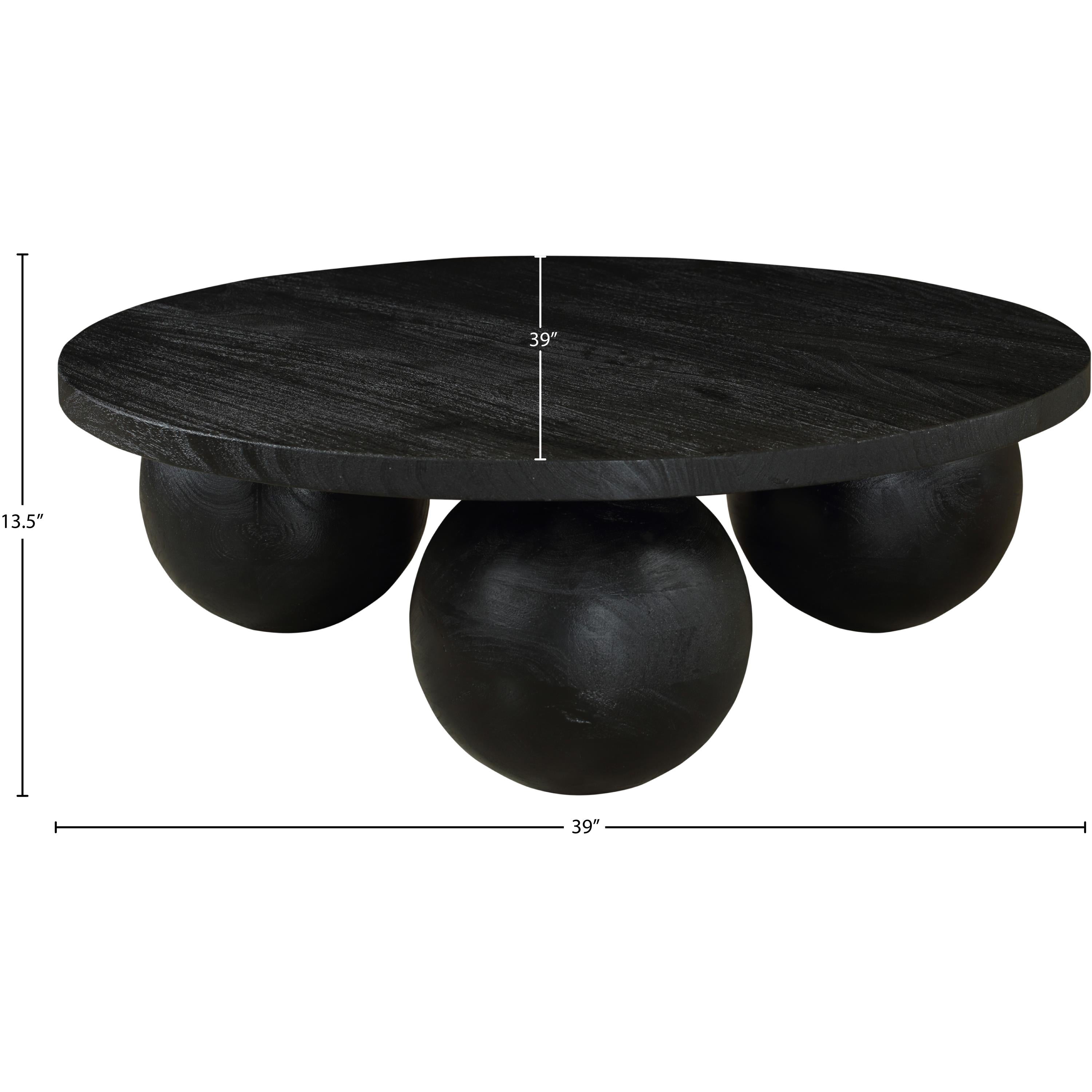 Meridian Spherical Black Coffee Table