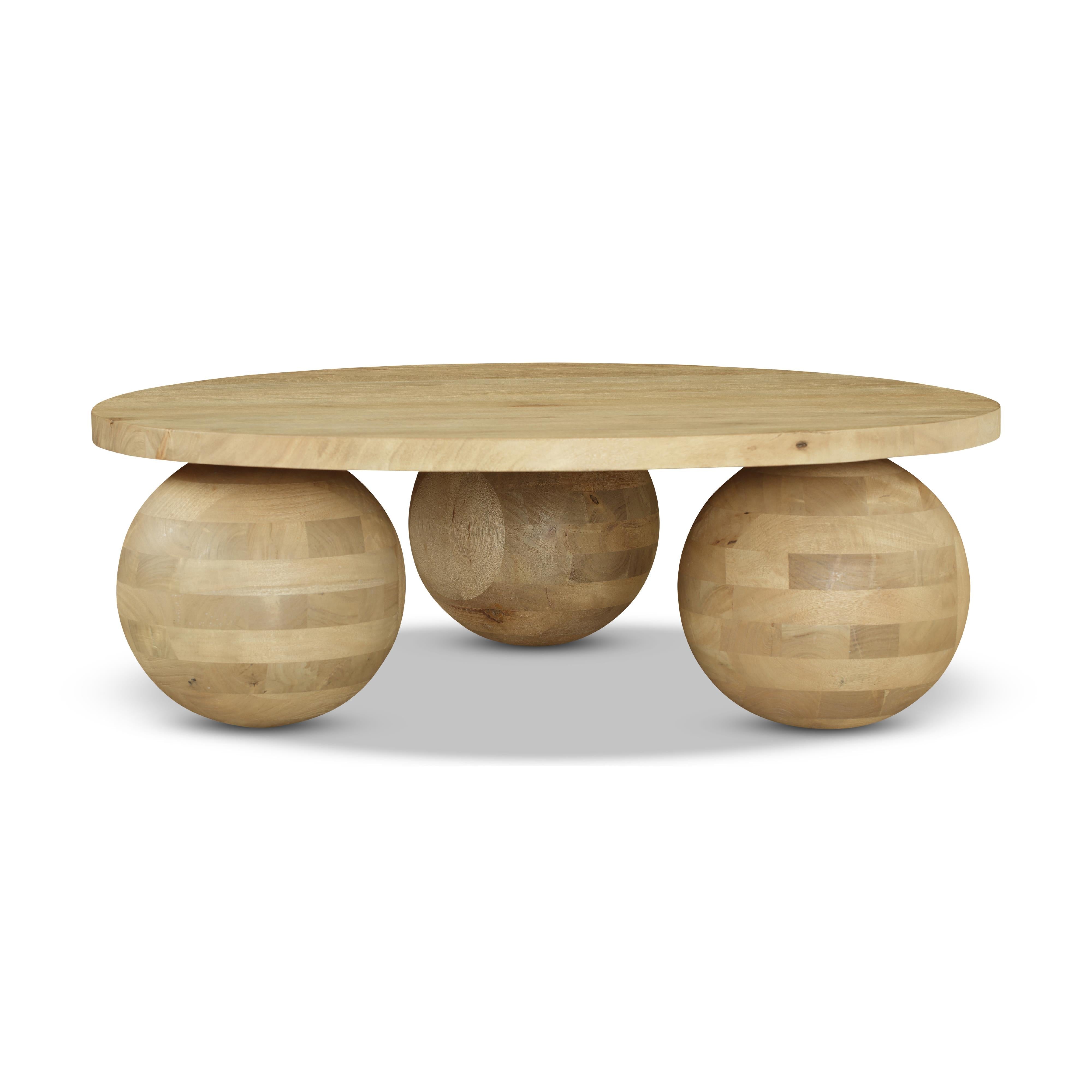 Meridian Spherical Natural Oak Coffee Table