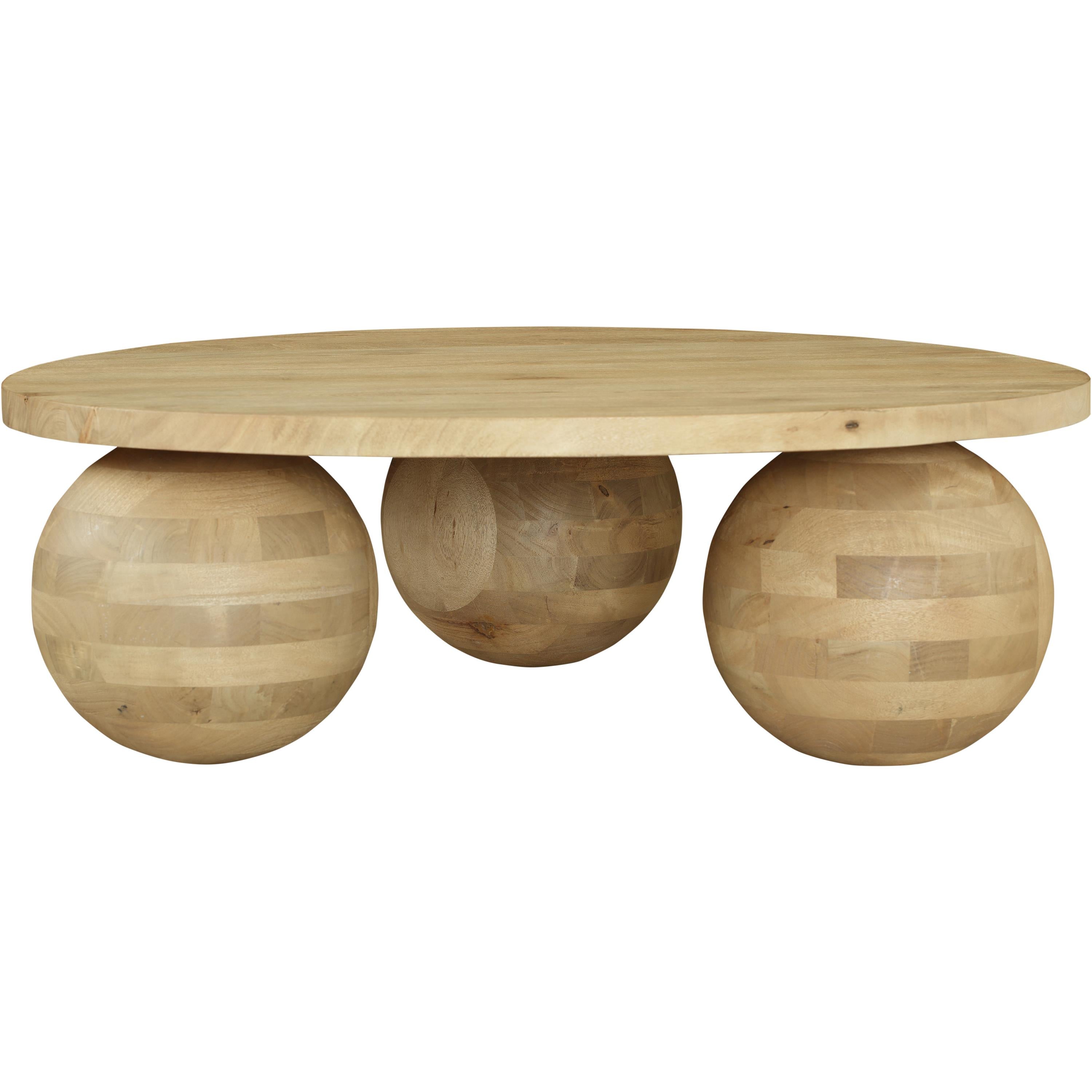 Meridian Spherical Natural Oak Coffee Table