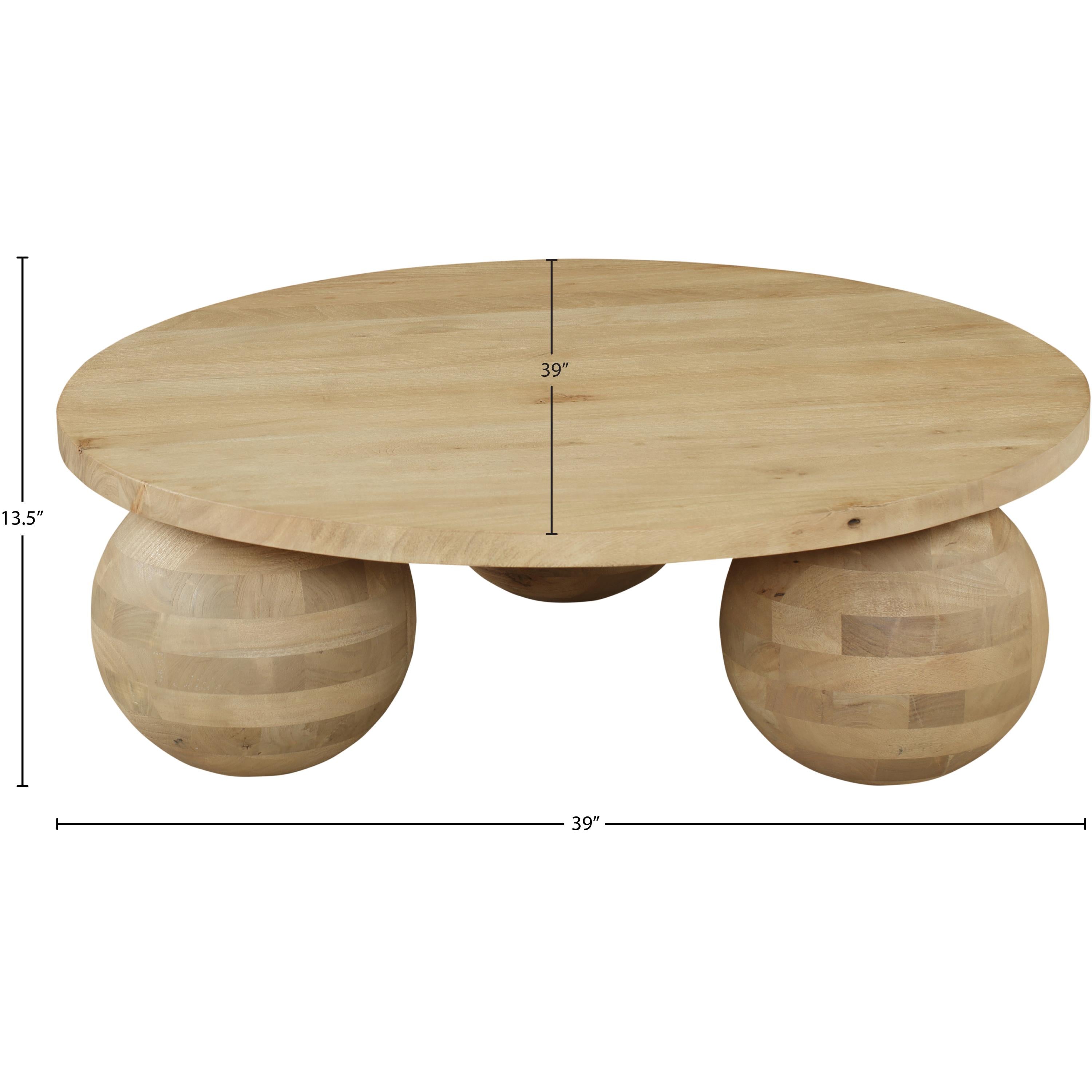 Meridian Spherical Natural Oak Coffee Table