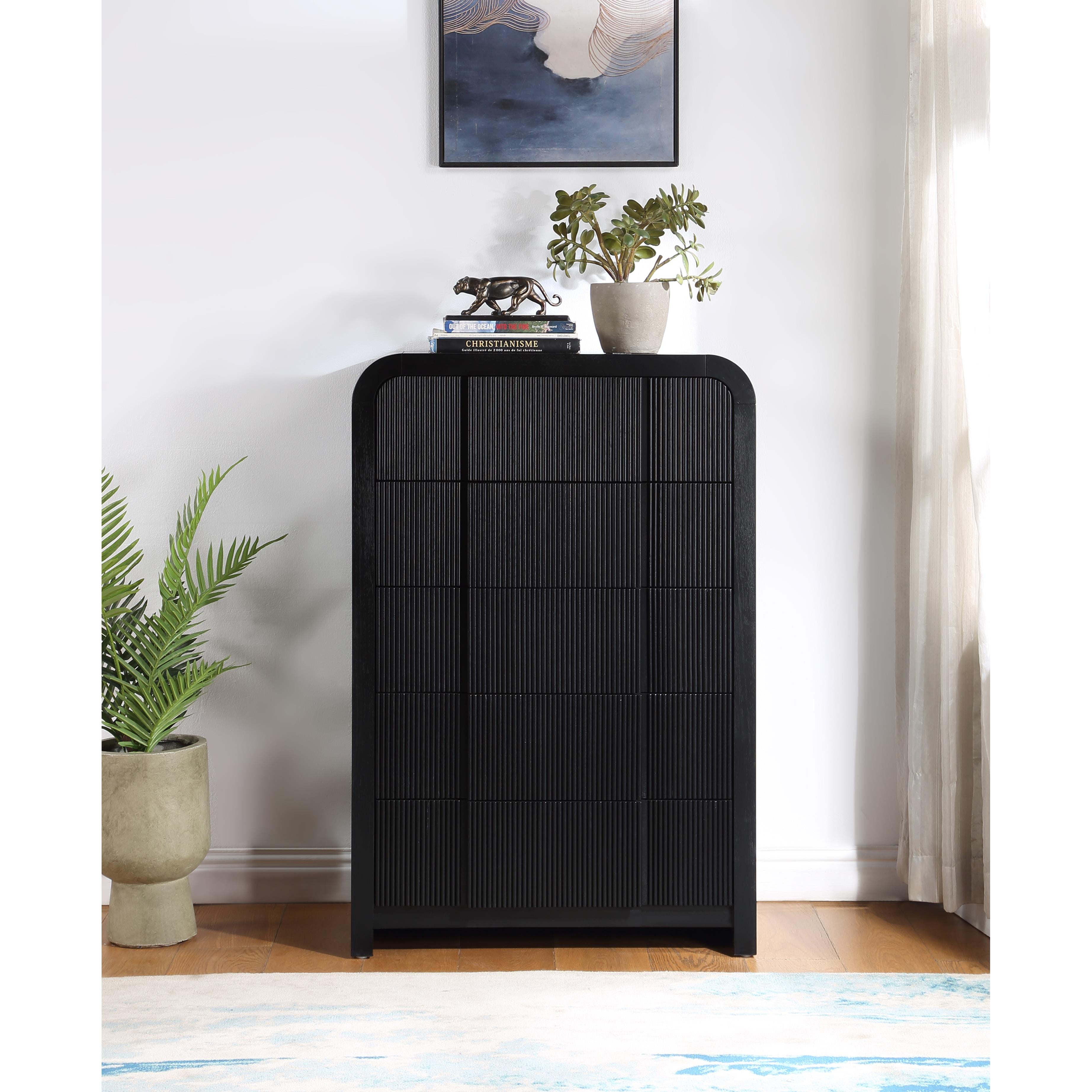 Meridian Fluted Black Chest