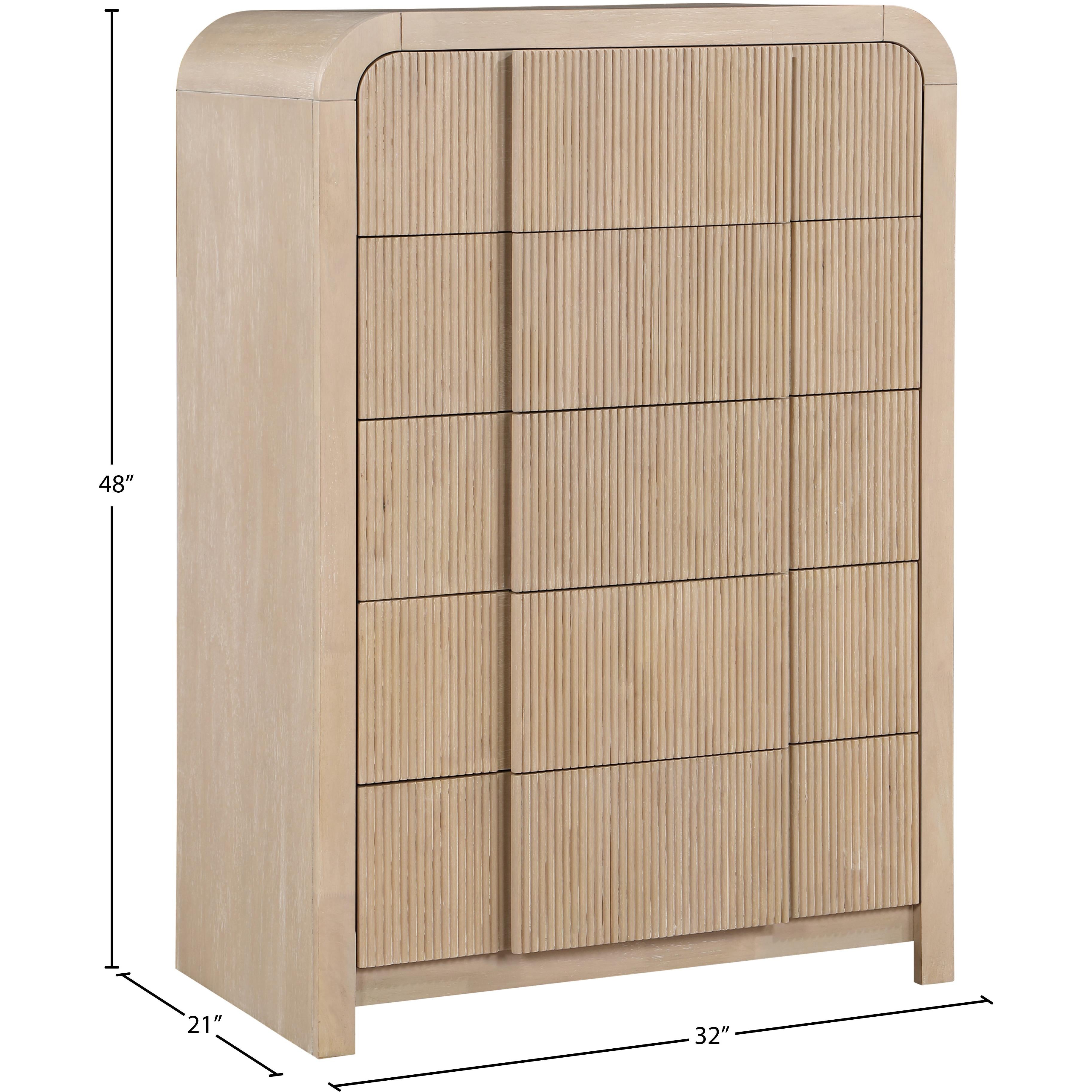 Meridian Fluted Natural Chest