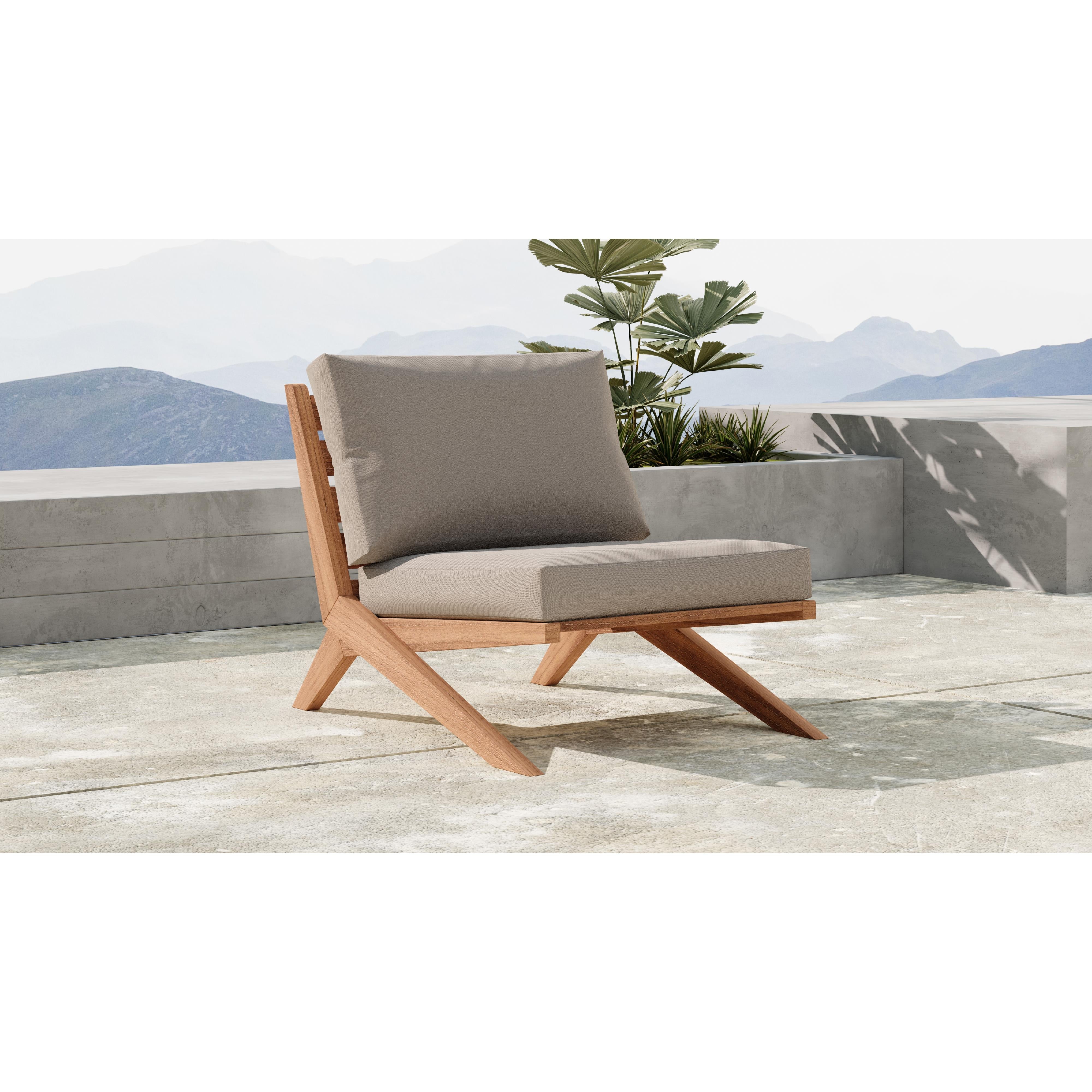 Meridian Tahiti Grey Water Resistant Fabric Outdoor Chair