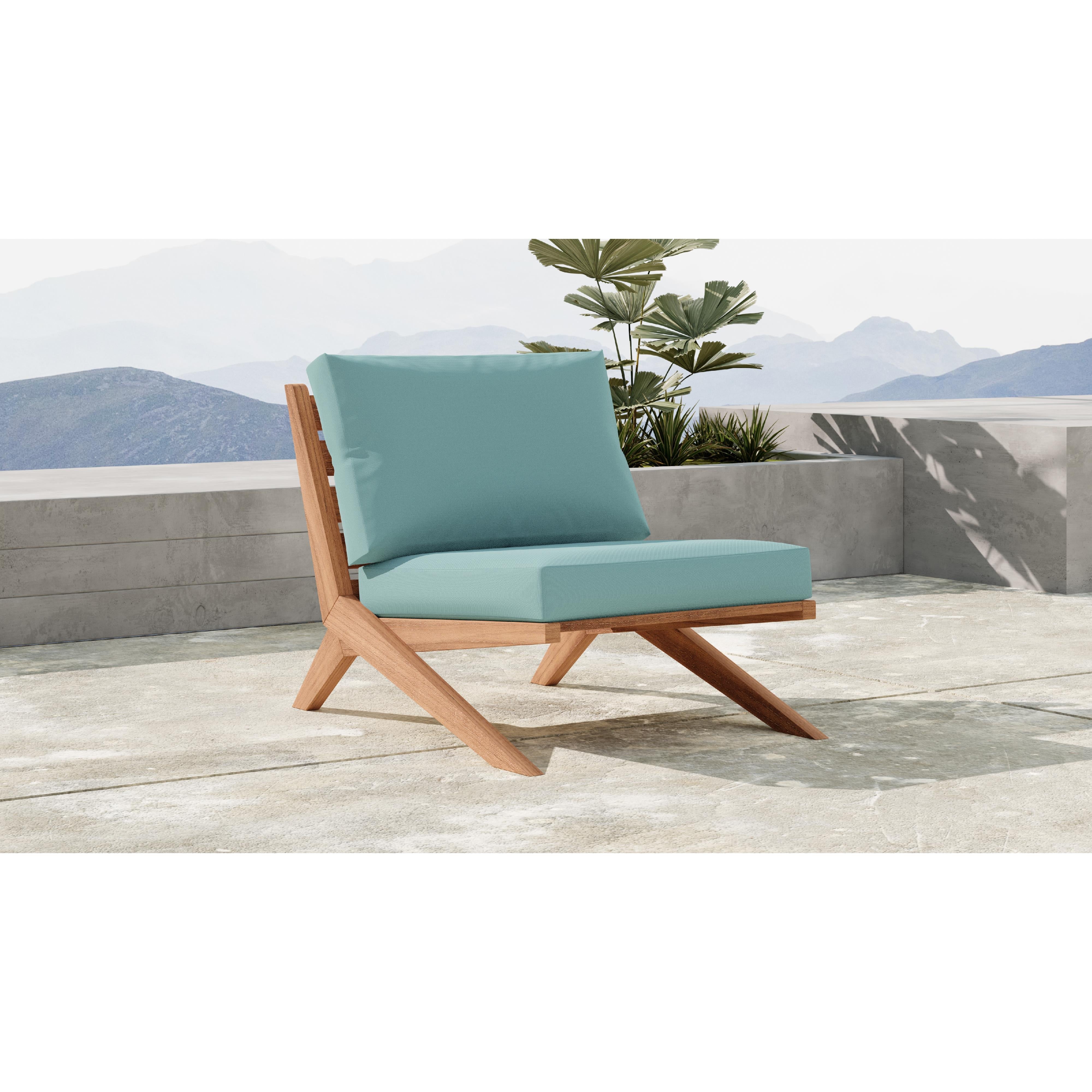 Meridian Tahiti Blue Water Resistant Fabric Outdoor Chair